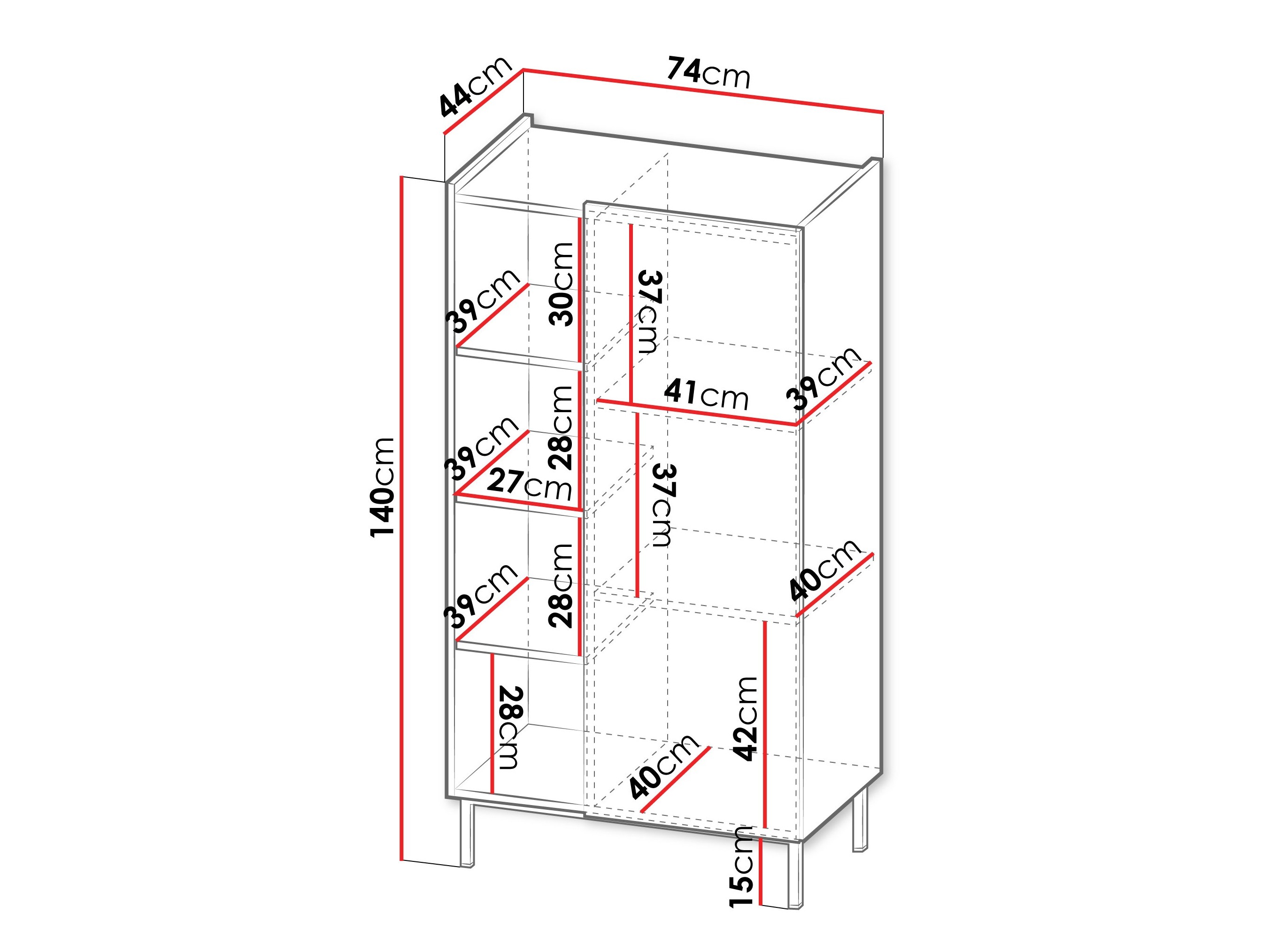 Βιβλιοθήκη Veldome 101 (Κασμίρι + Δρυς)
