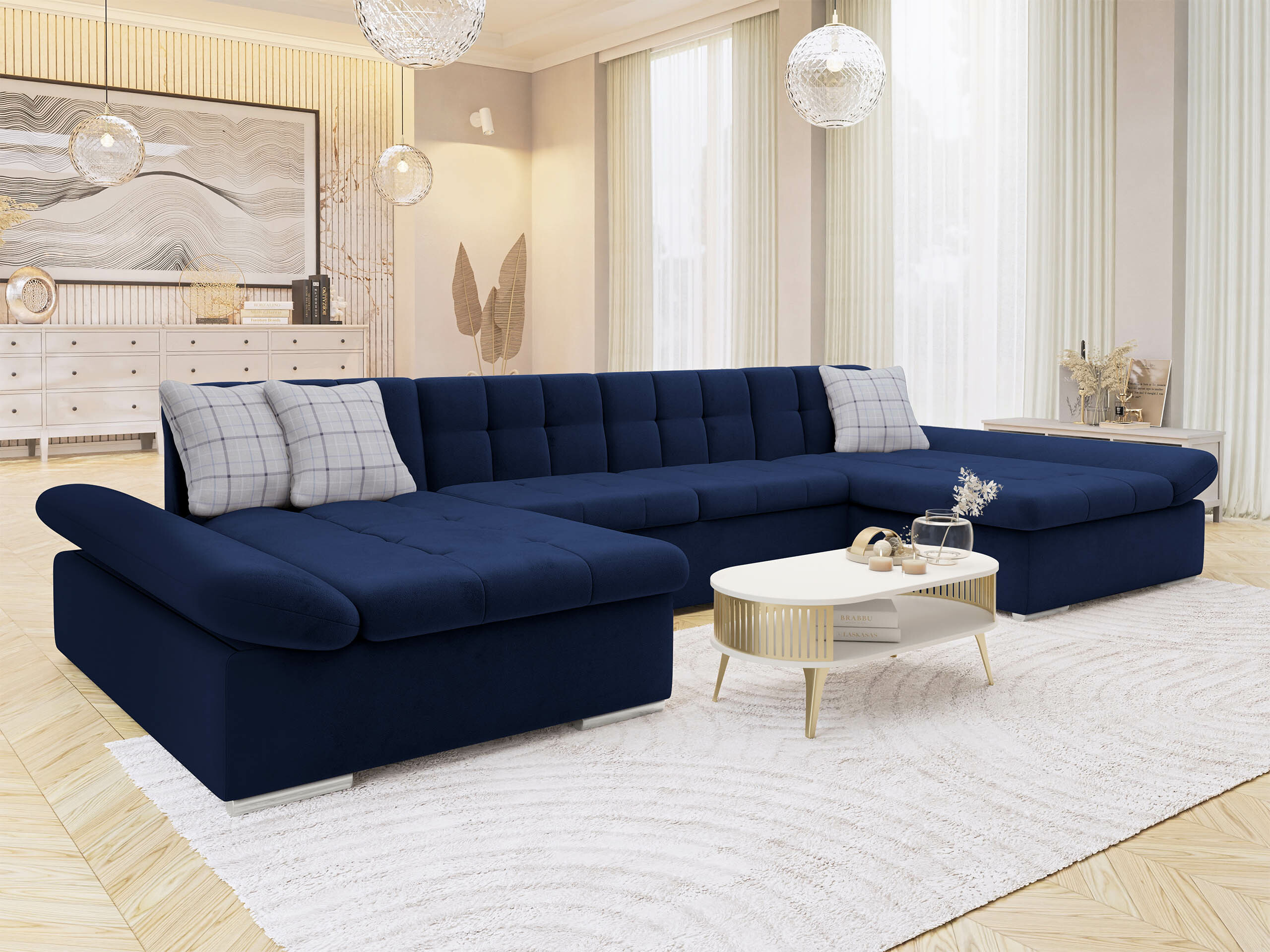 Γωνιακός Καναπές Comfivo Ficus (Magic Velvet 2216 + Senegal 818)