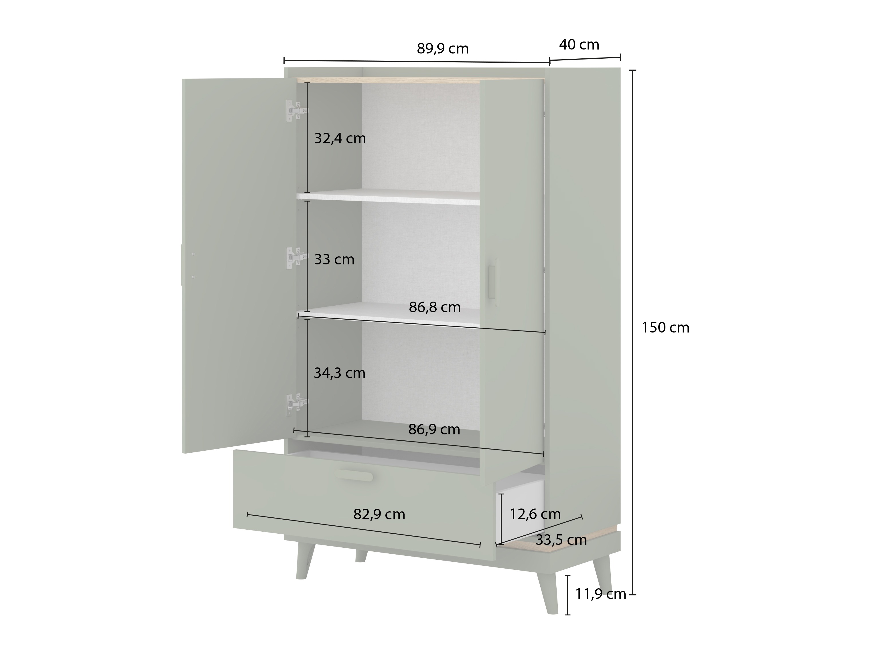 Βιβλιοθήκη Fertalu 105 (Πράσινο + Δρυς)