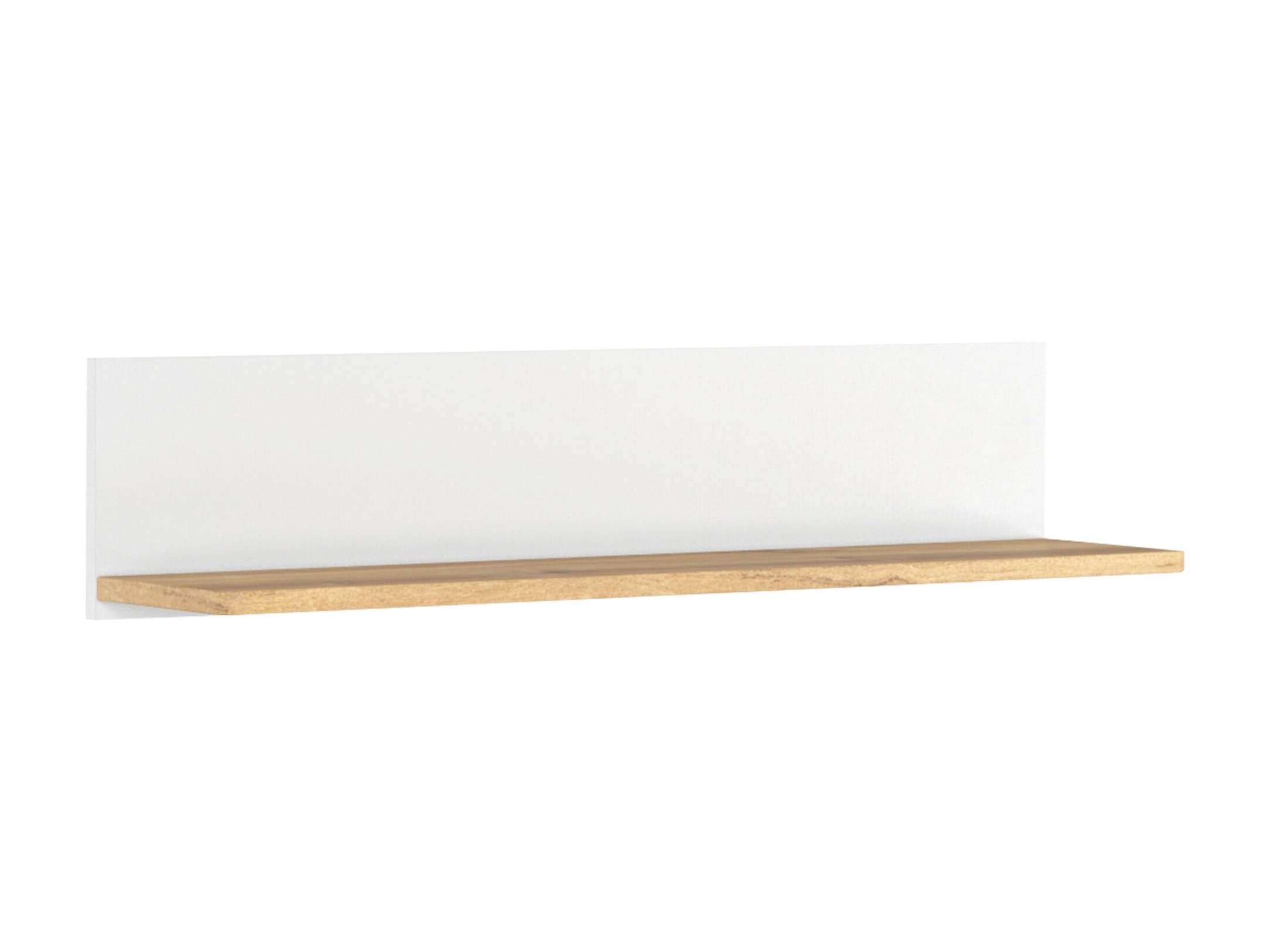 Ράφι τοίχου Romelbo 141 (Άσπρο + Δρυς)