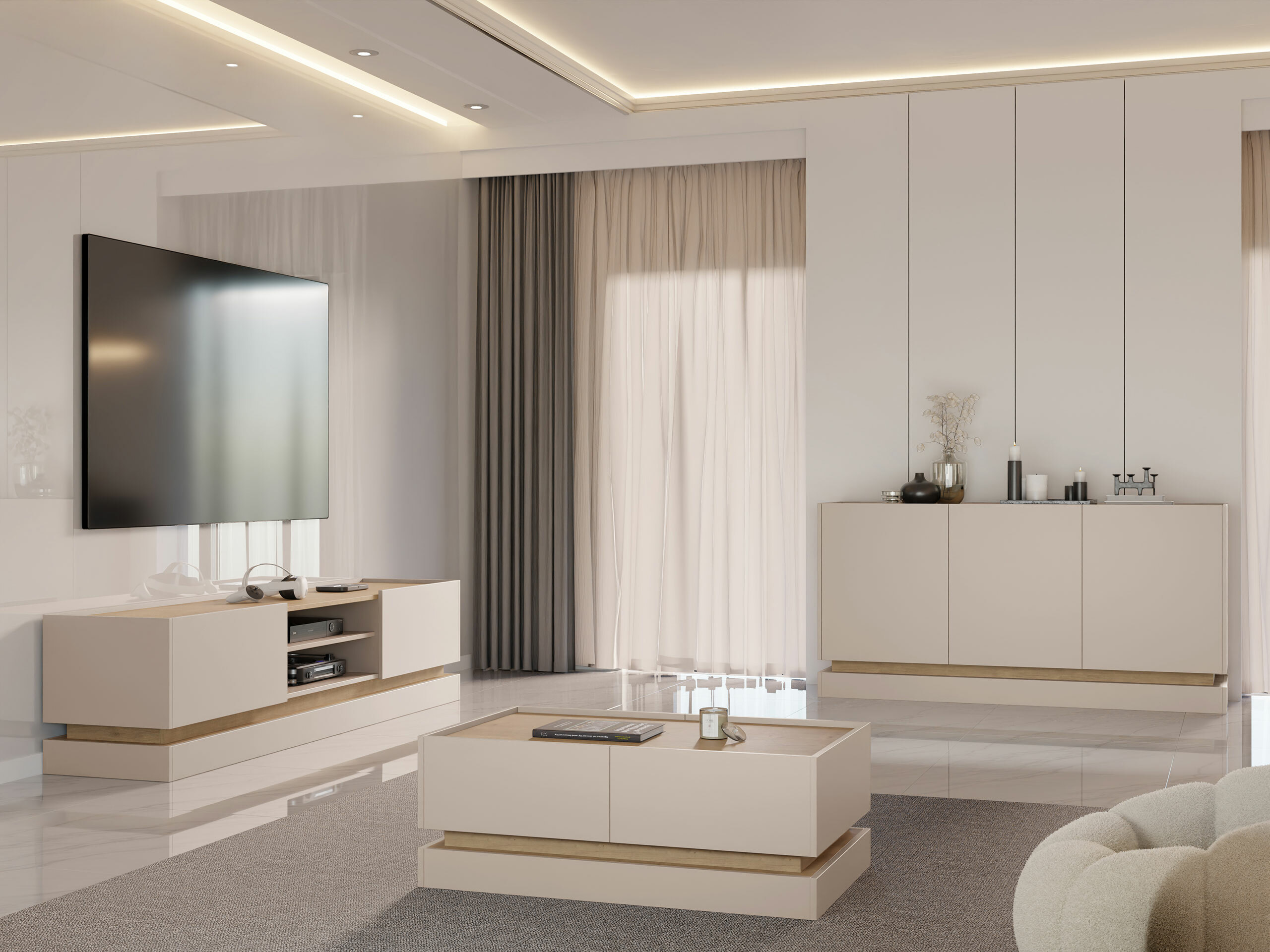 Μπουφέ Comfivo Tilia I (Κασμίρι + Δρυς)