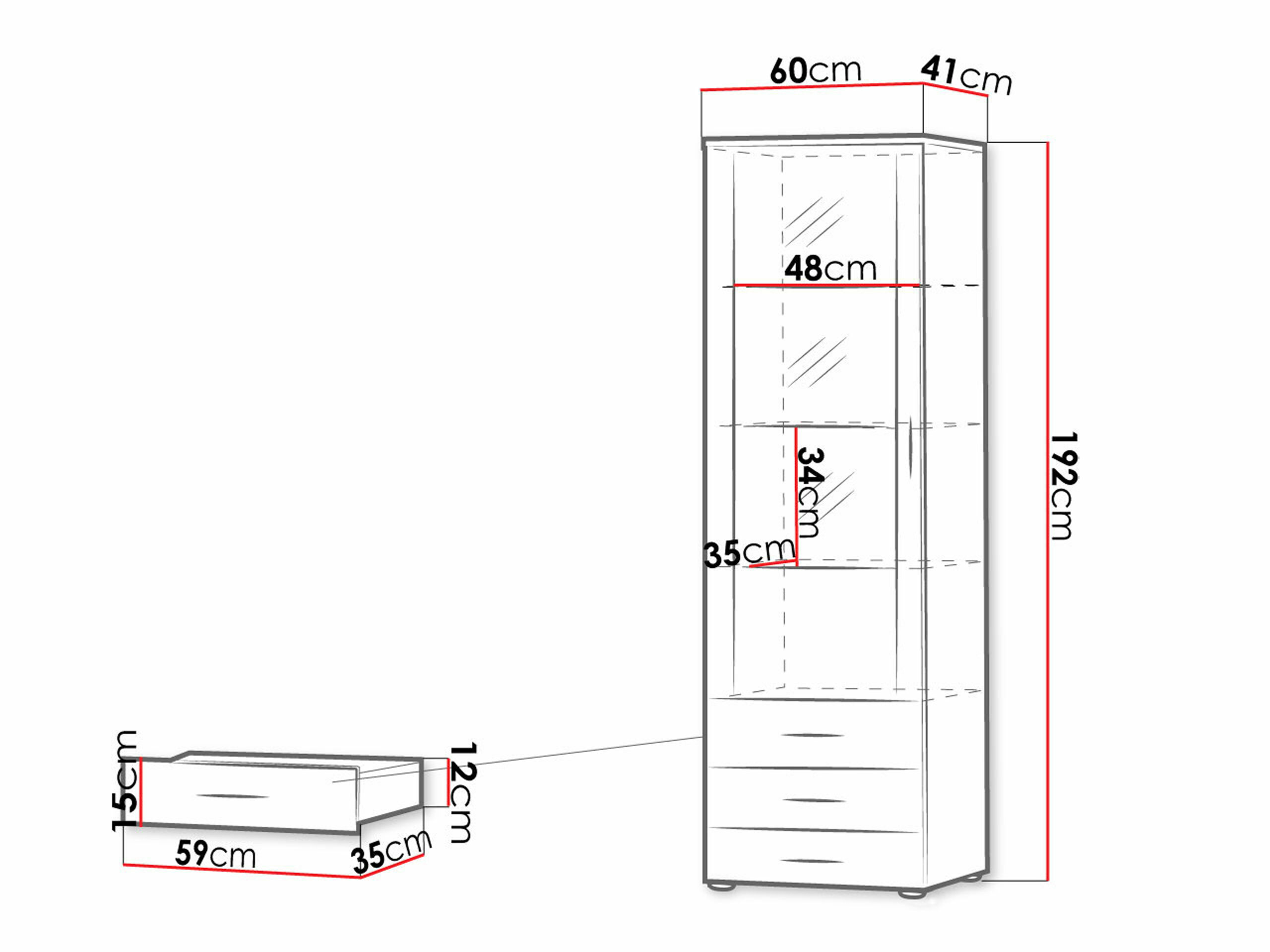 Βιβλιοθήκη Tornola 102 (Μαύρο + Γυαλιστερό μαύρο)