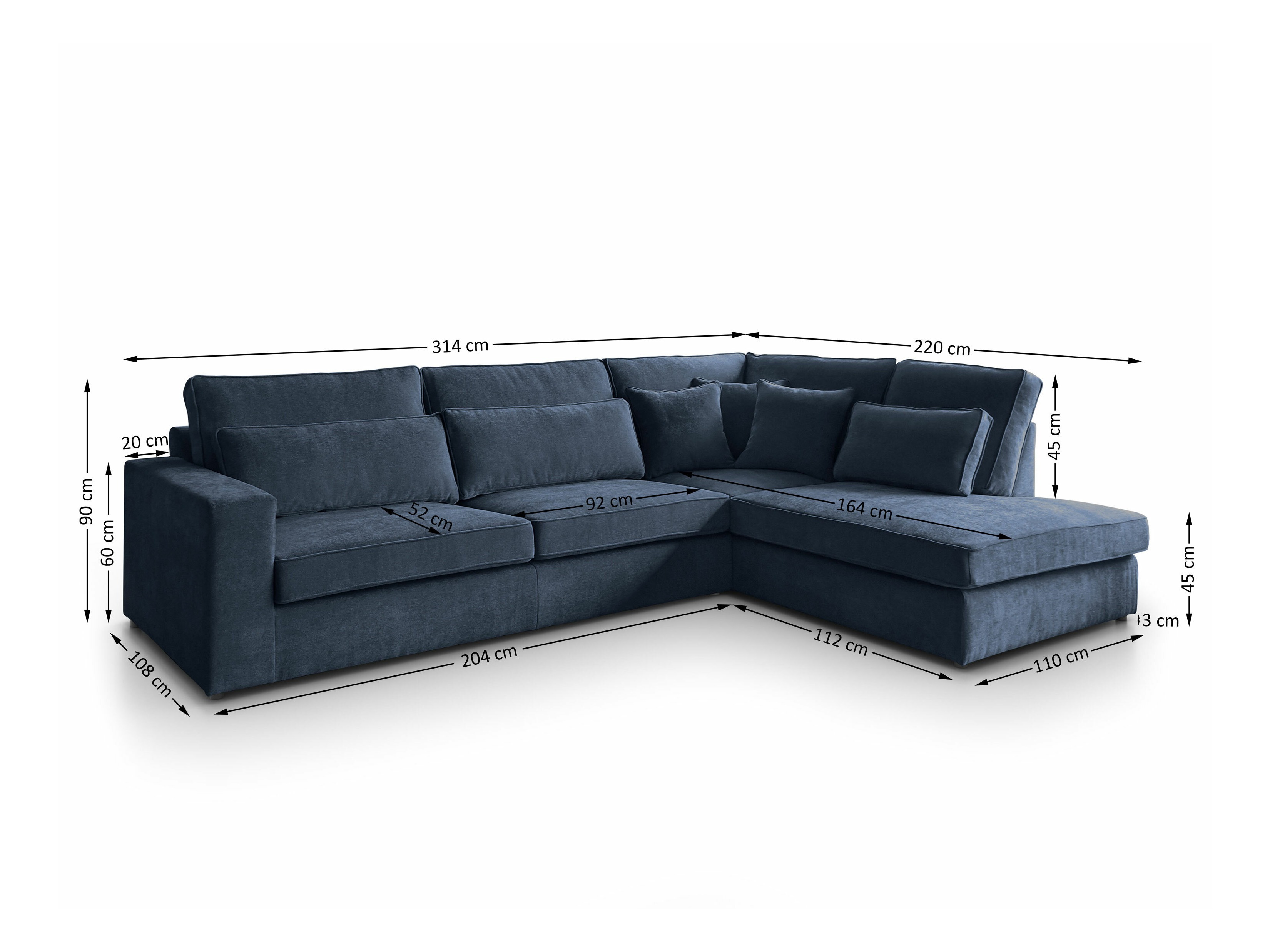 Γωνιακός Καναπές Margate 122 (Sereno 691)