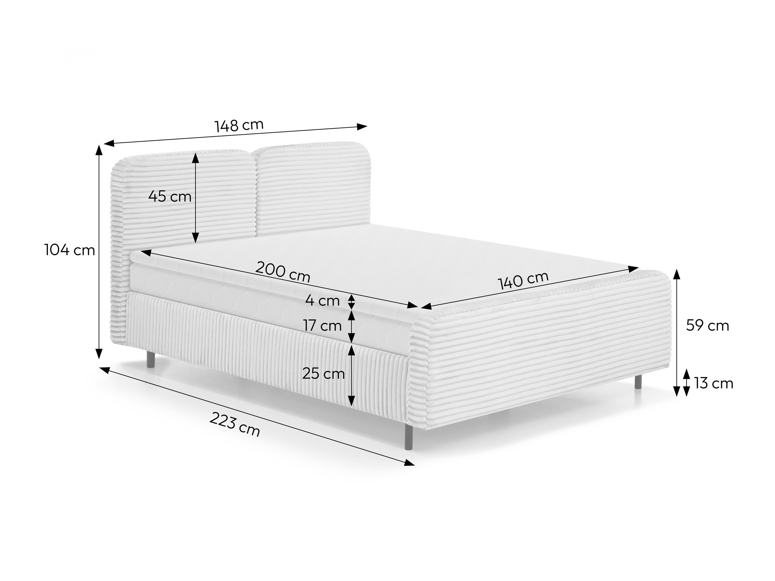 Κρεβάτι continental Margate 130 (Tilia 17)