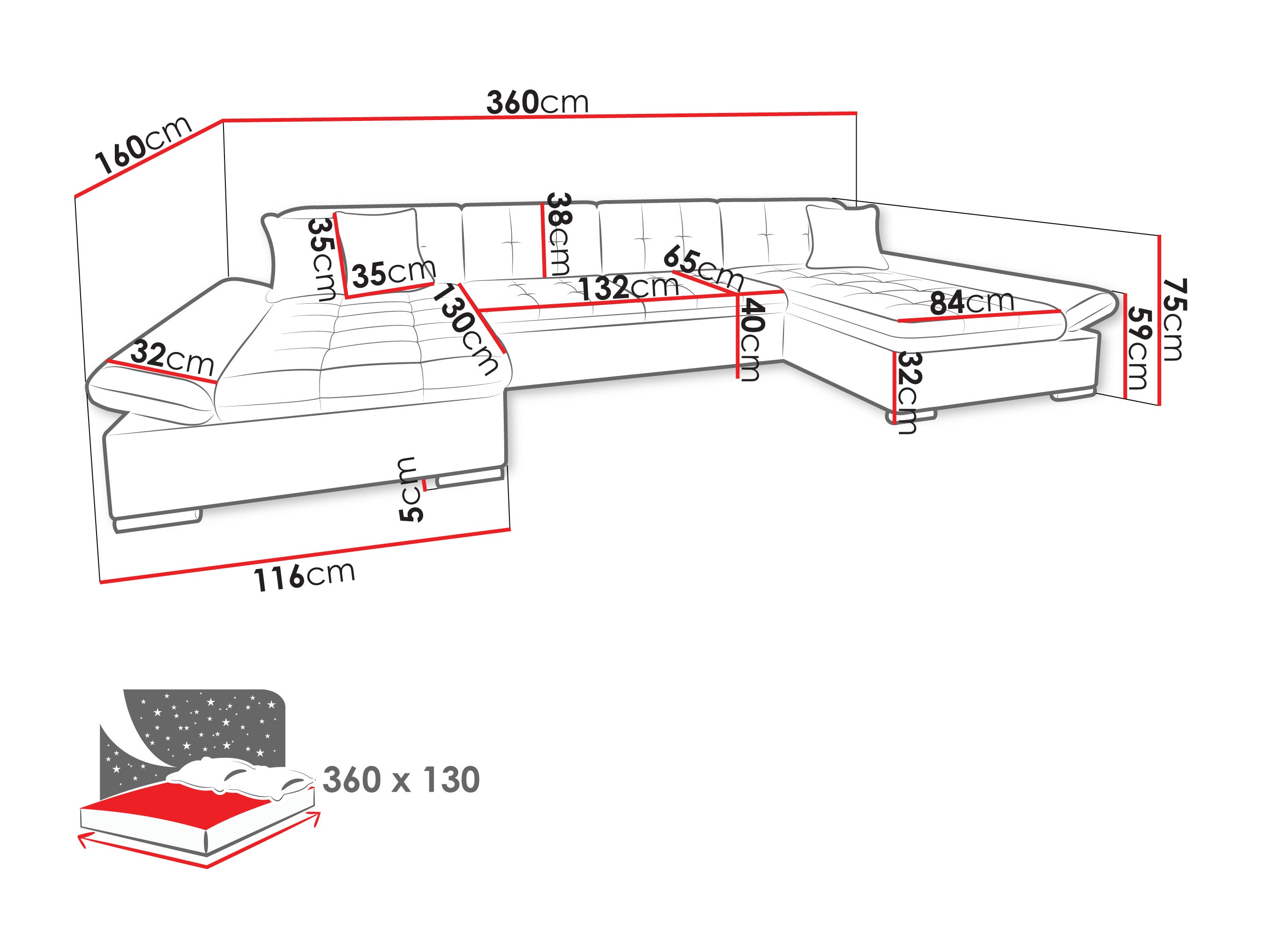 Γωνιακός Καναπές Comfivo Ficus II (Maya 09 + Mokka 71)
