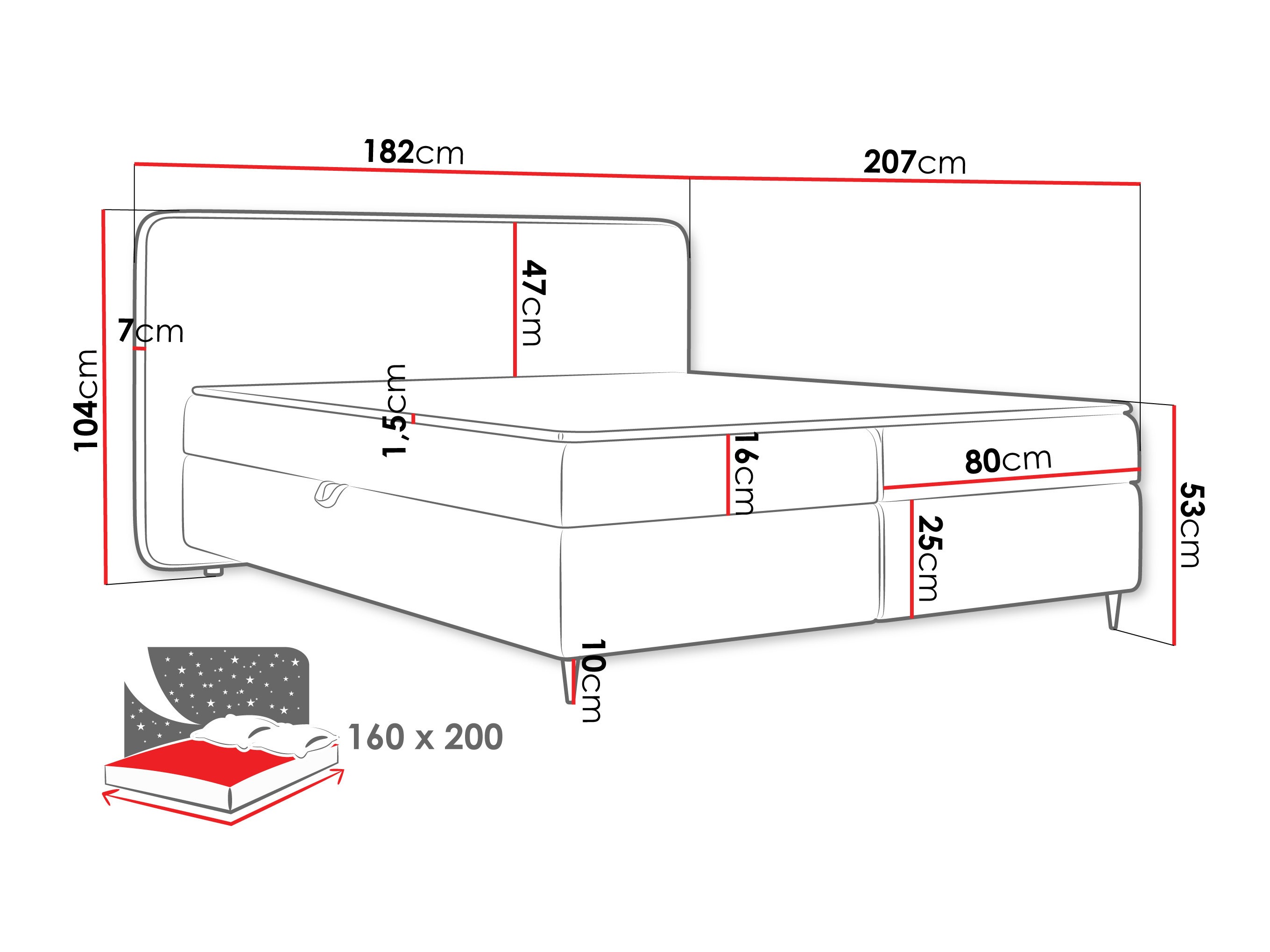 Κρεβάτι continental Stonecrest 108 (Taro 11)