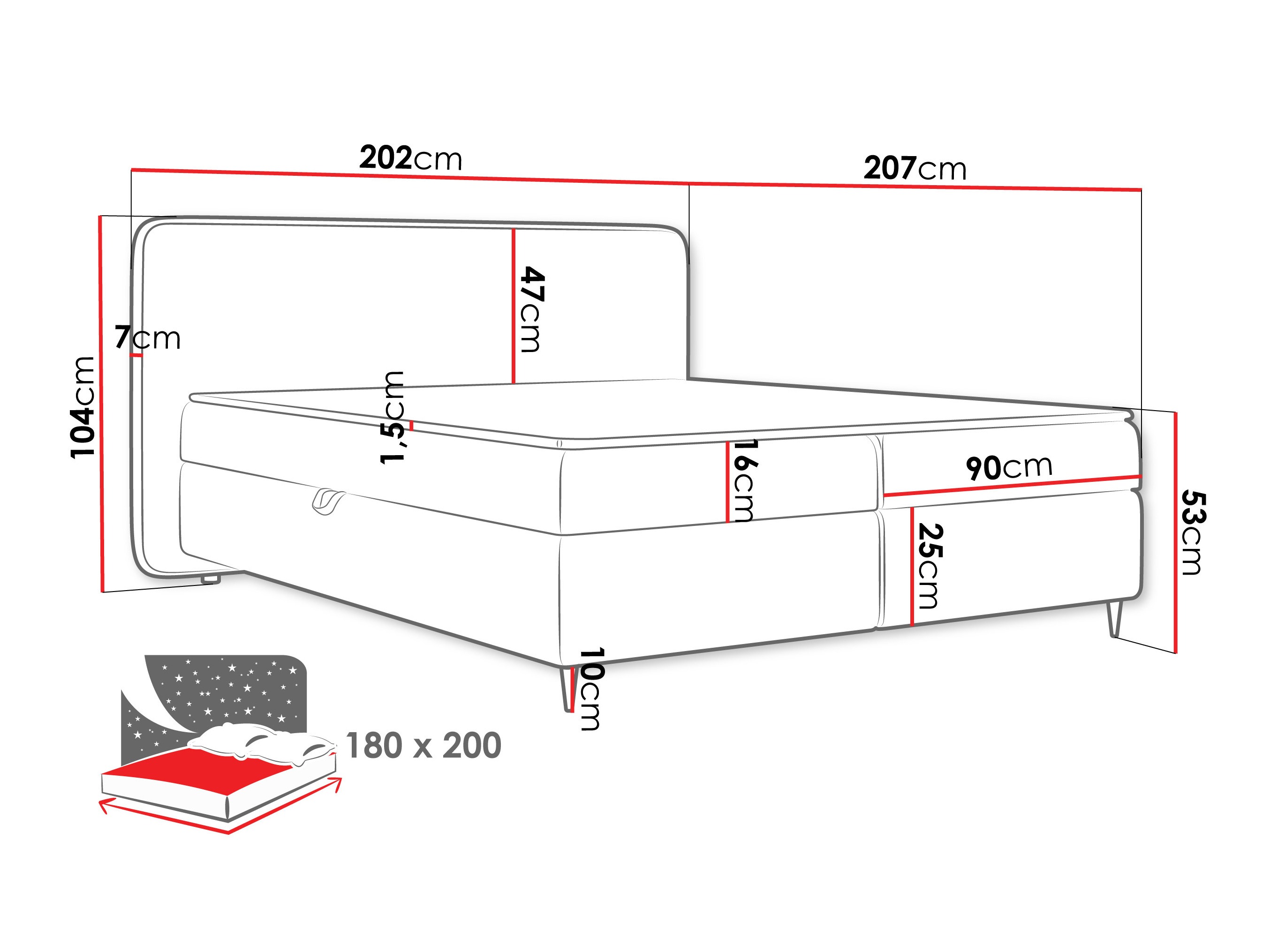 Κρεβάτι continental Stonecrest 108 (Taro 11)