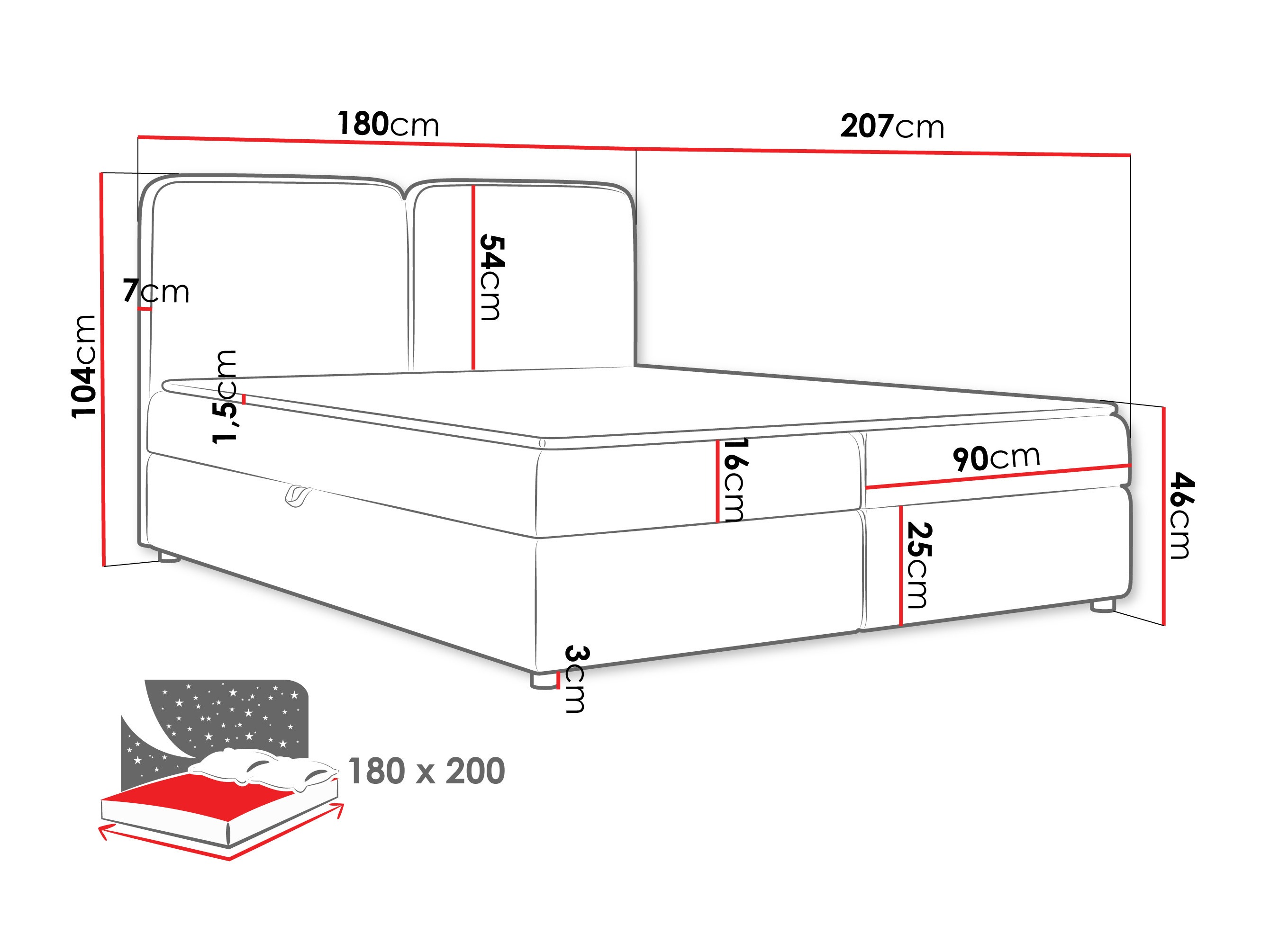 Κρεβάτι continental Stonecrest 109 (Taro 05)