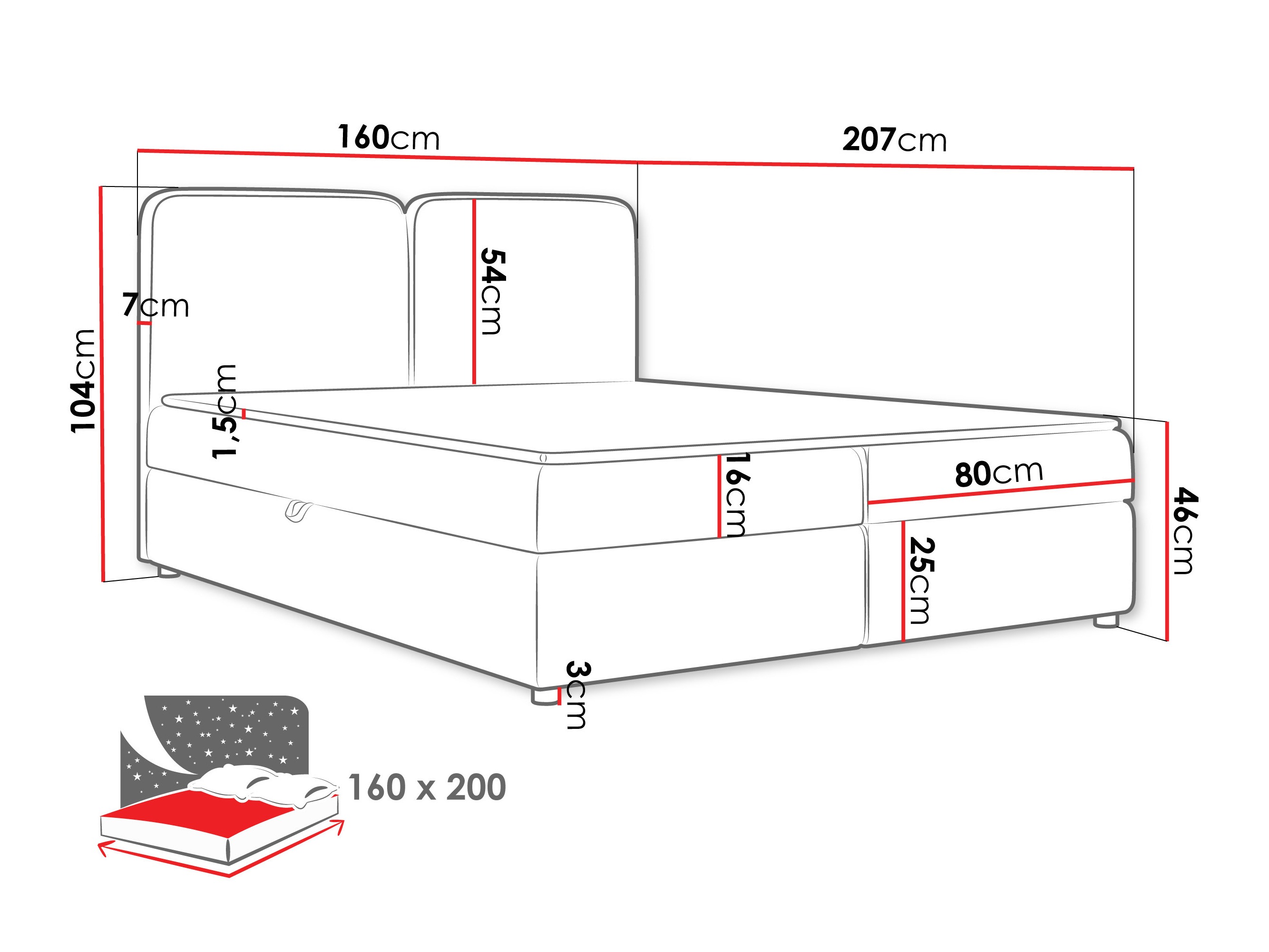 Κρεβάτι continental Stonecrest 109 (Taro 11)