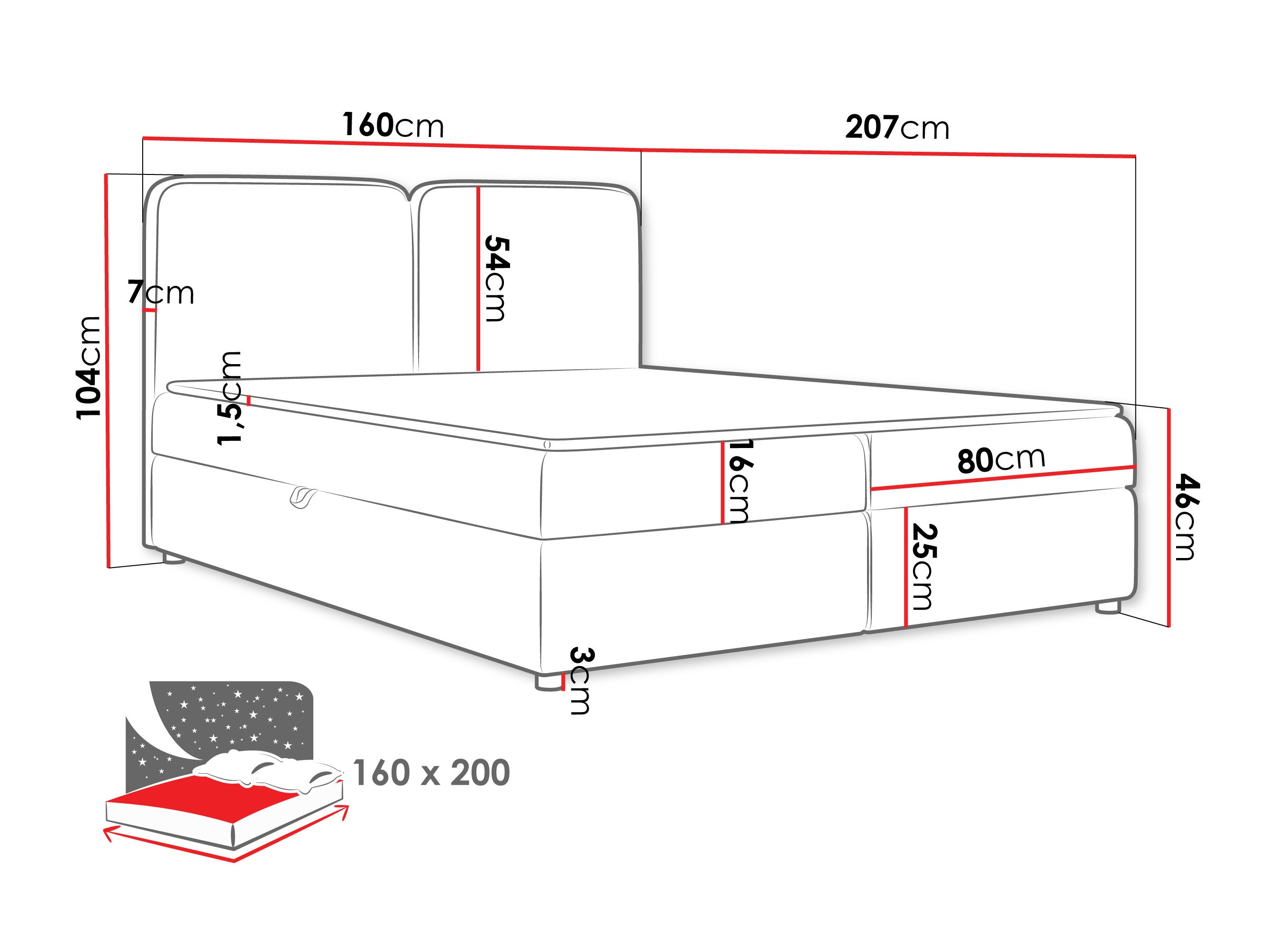 Κρεβάτι continental Stonecrest 109 (Taro 33)