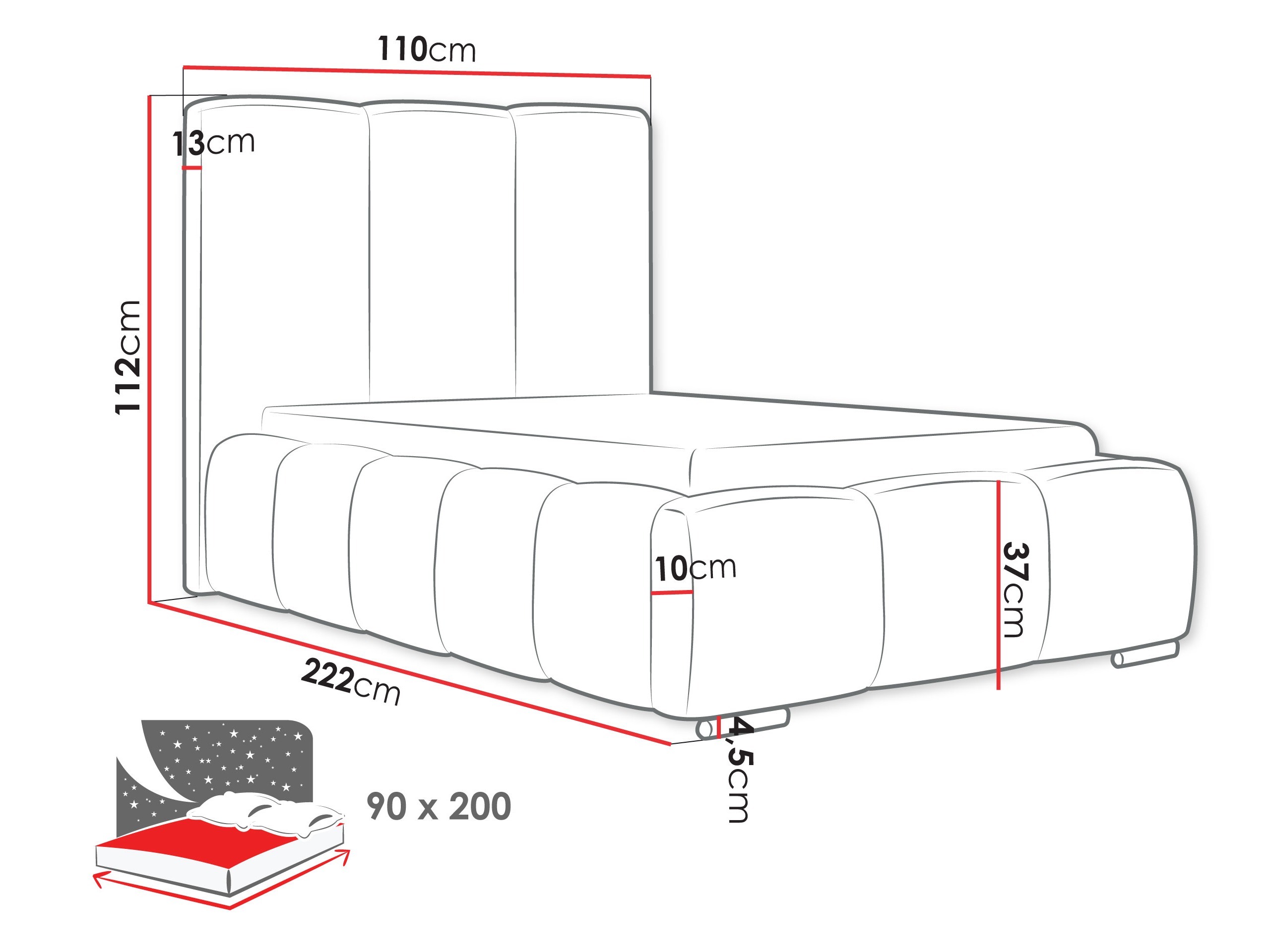 Κρεβάτι TrendyNest Alceus II (Kronos 09)