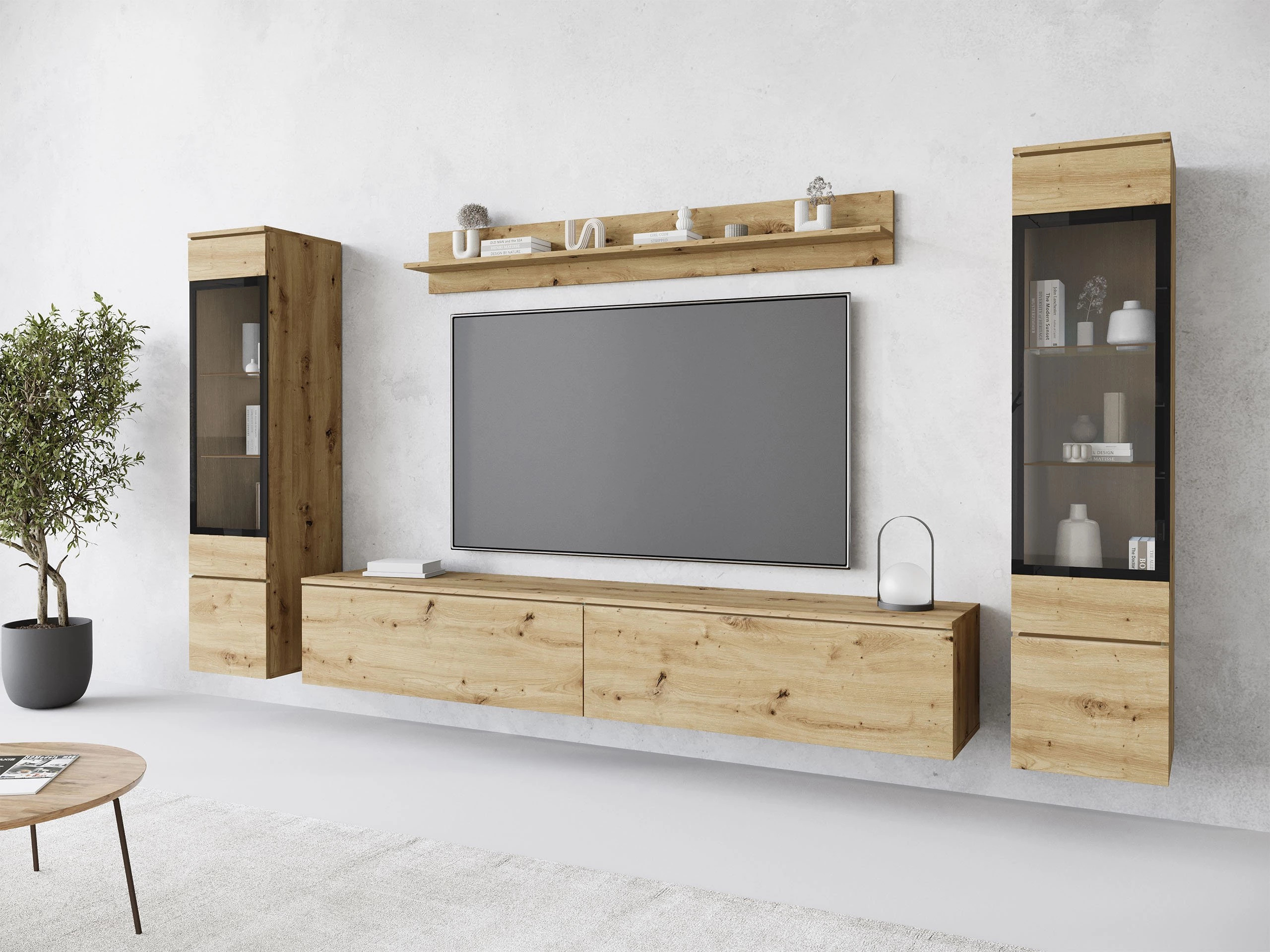 Σετ επίπλων σαλονιού Mirfivo 101 (Artisan βελανιδιά)