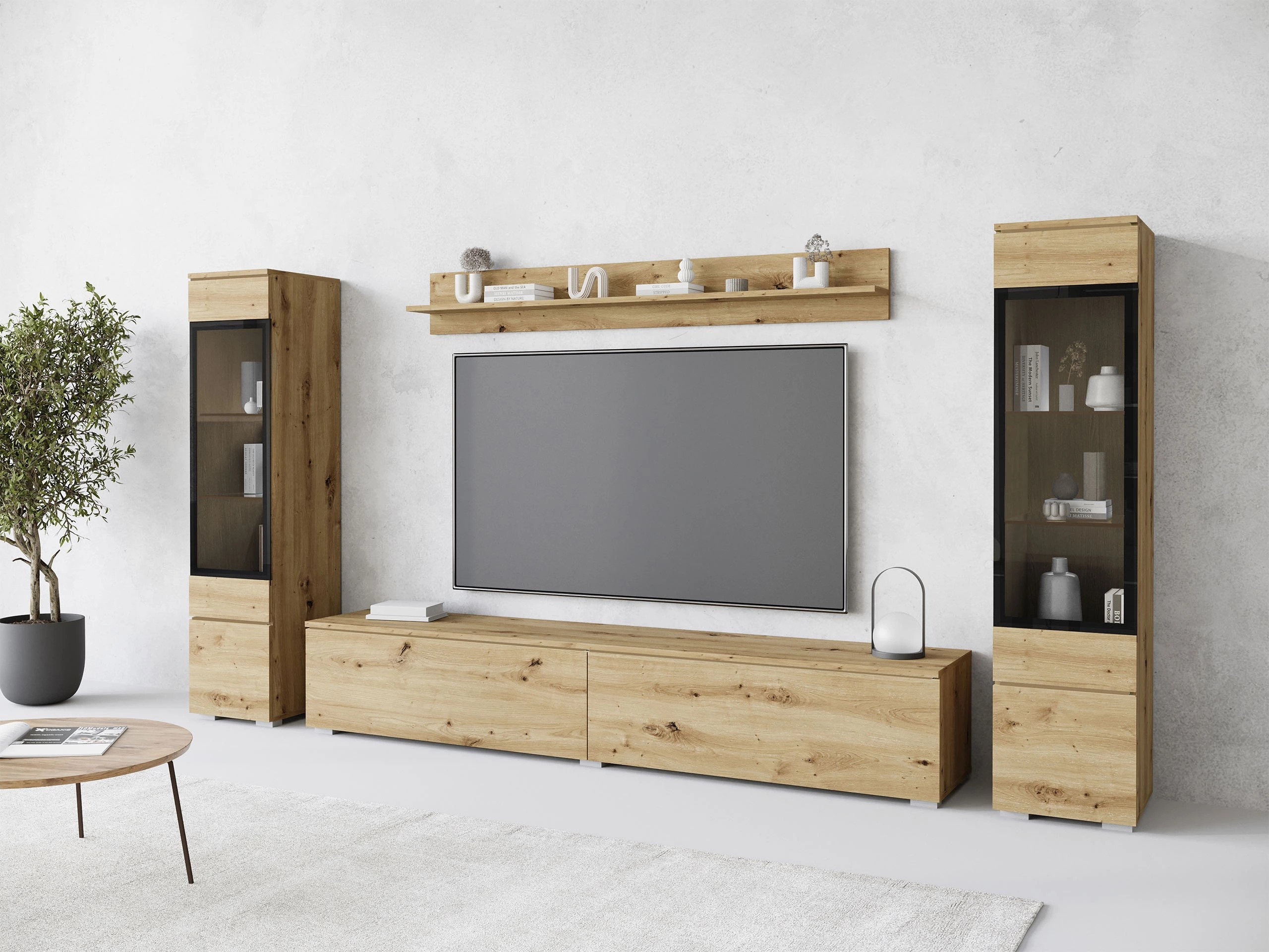 Σετ επίπλων σαλονιού Mirfivo 101 (Artisan βελανιδιά)