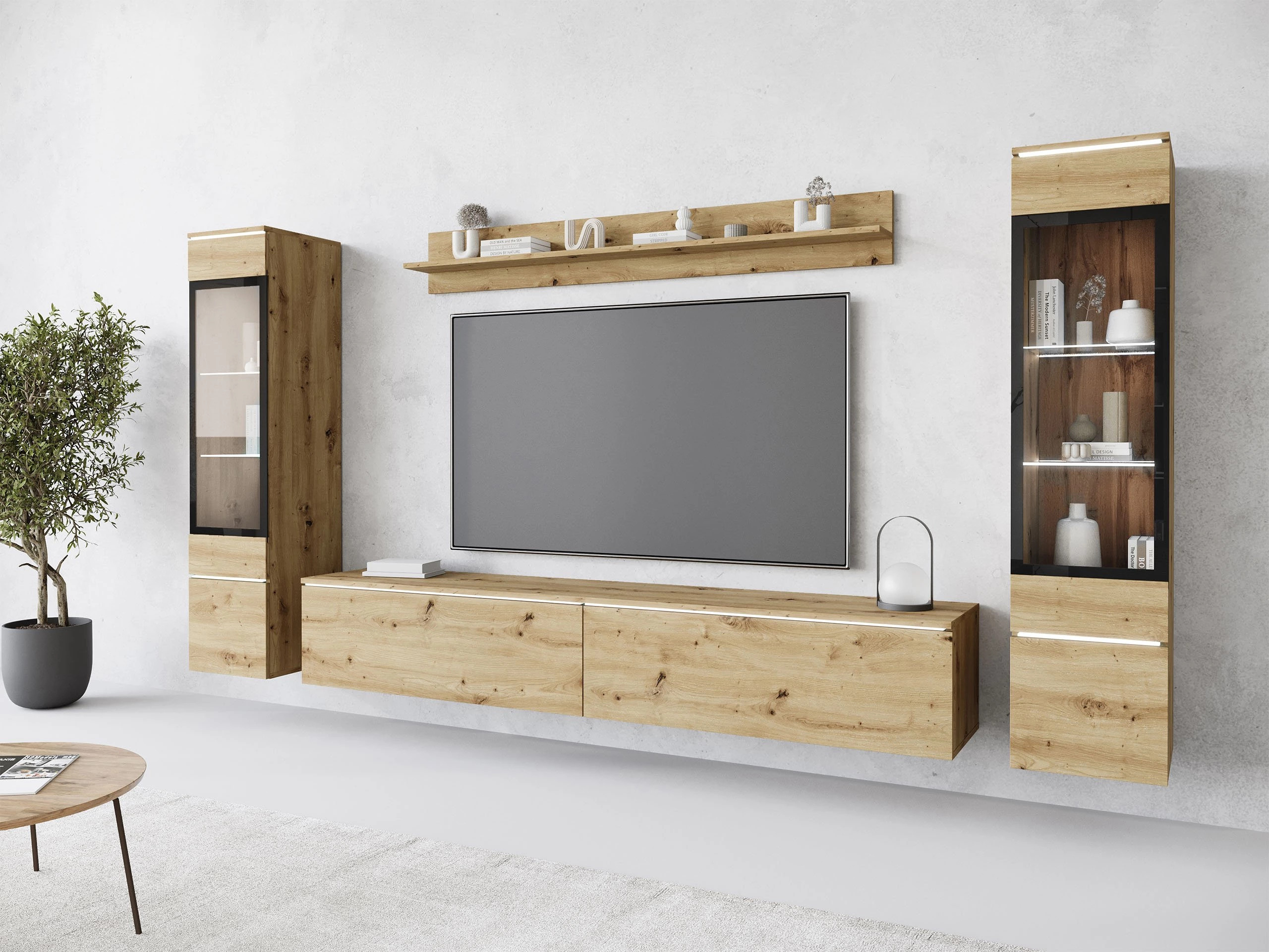 Σετ επίπλων σαλονιού Mirfivo 101 (Artisan βελανιδιά)