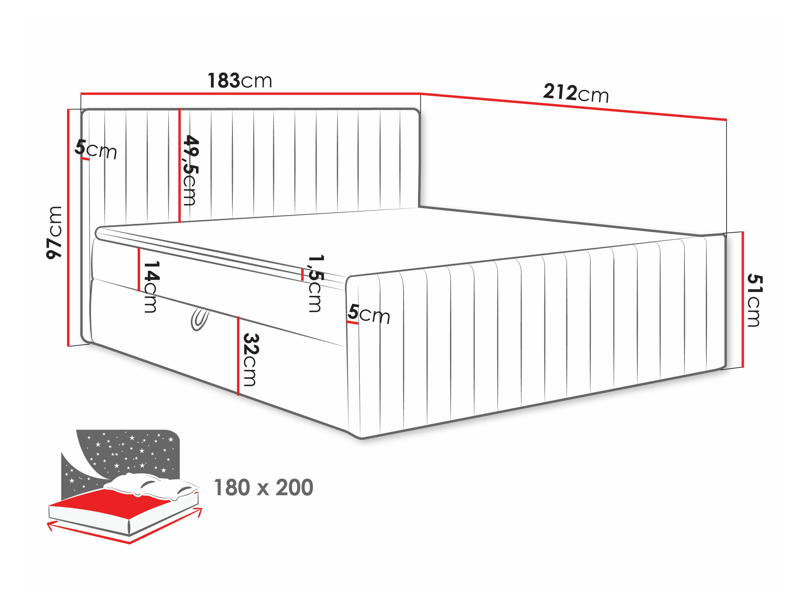 Κρεβάτι continental Comfivo Apis II (Polo 889)