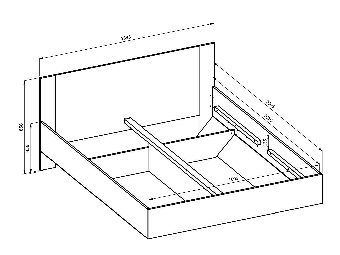Κρεβάτι Mirsevi 106 (160 x 200 cm)