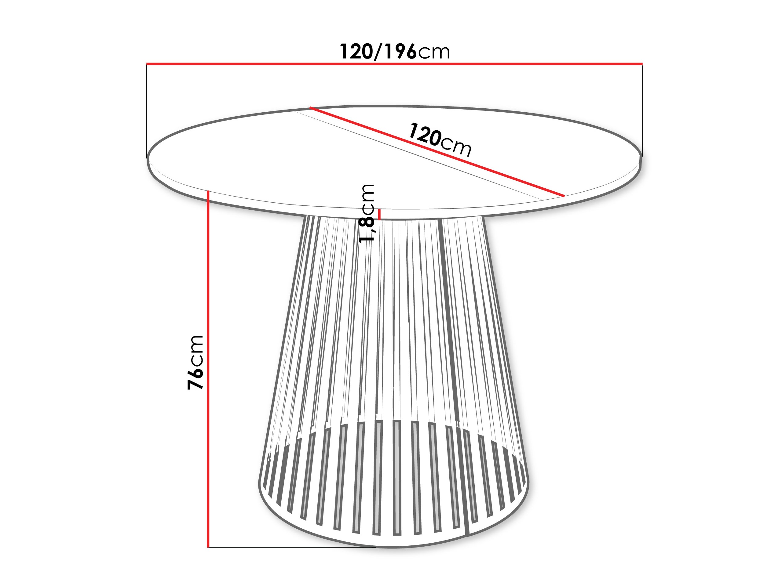 Τραπέζι Prudentia II (Καρυδί + Μαύρο)