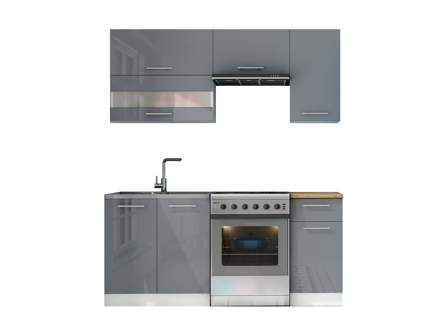 Πολυμορφικό σετ κουζίνας Tiffa Grey 100