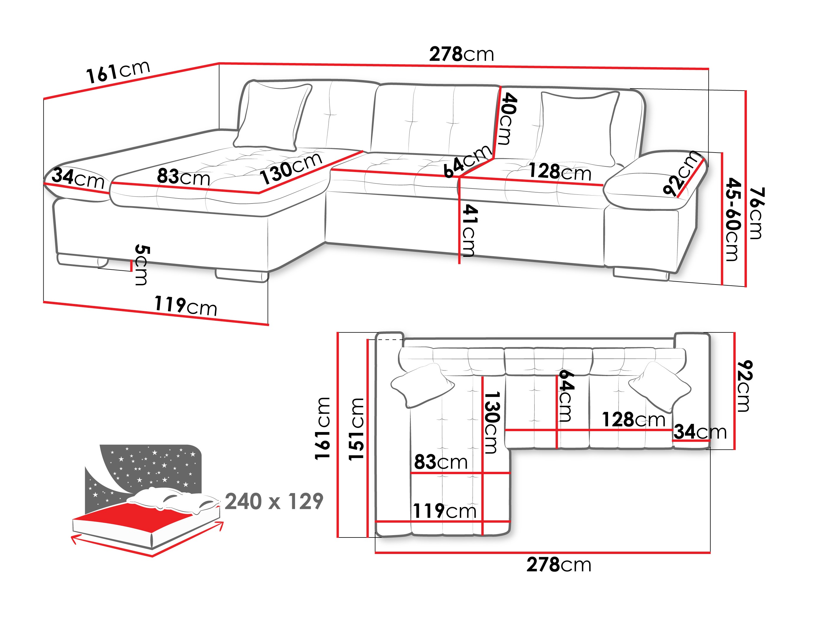 Γωνιακός Καναπές Comfivo Sanitas II (Maya 07 + Maya 02)