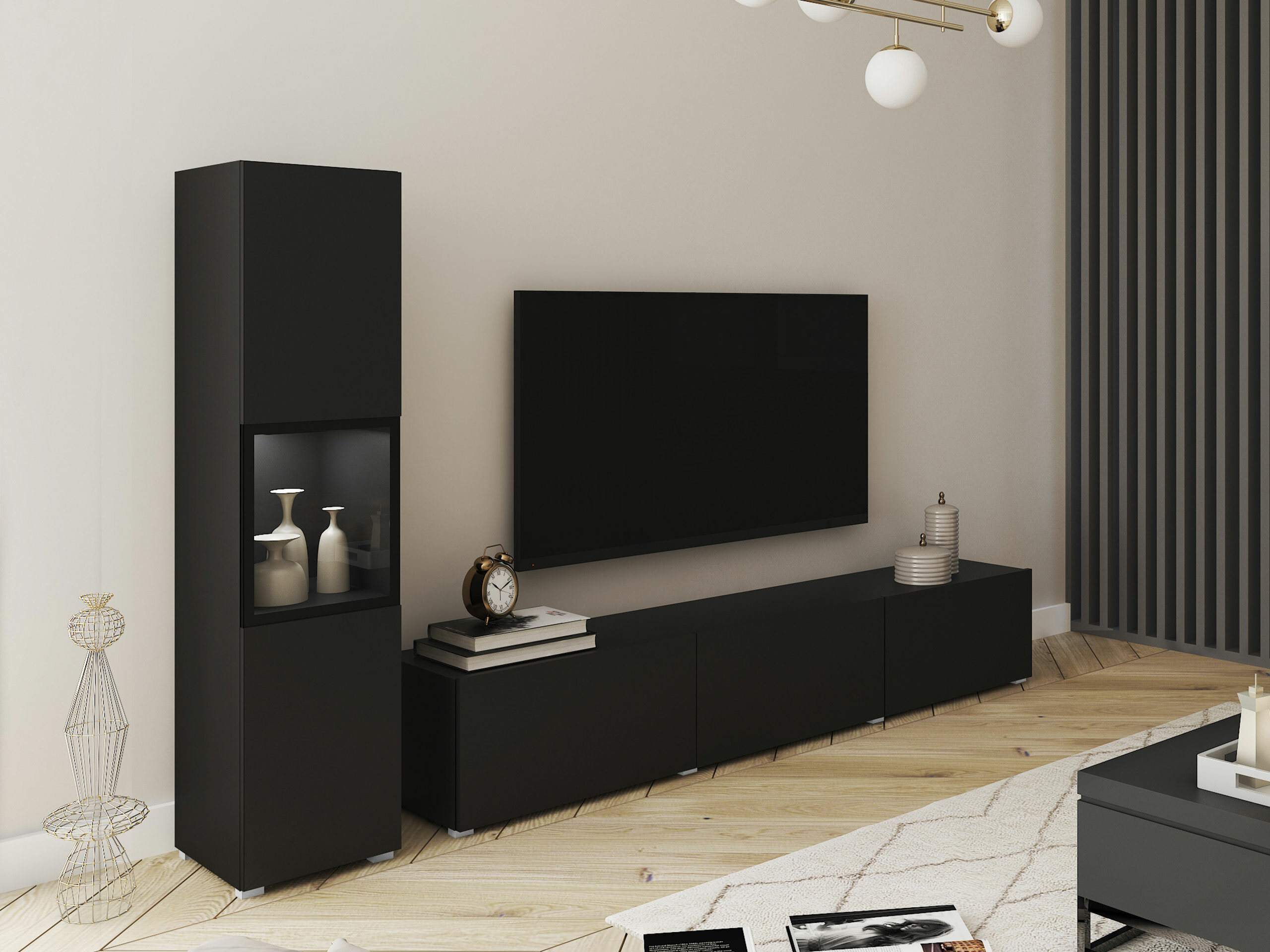 Σετ επίπλων σαλονιού Sarasota 192 (Γραφίτης)