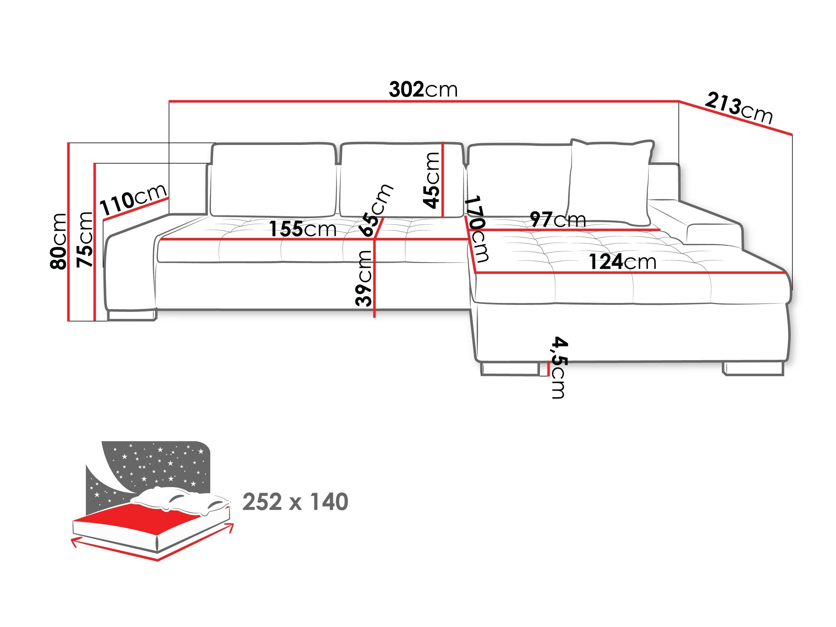 Γωνιακός Καναπές Comfivo Nitor II (Boucle Abriamo 04)