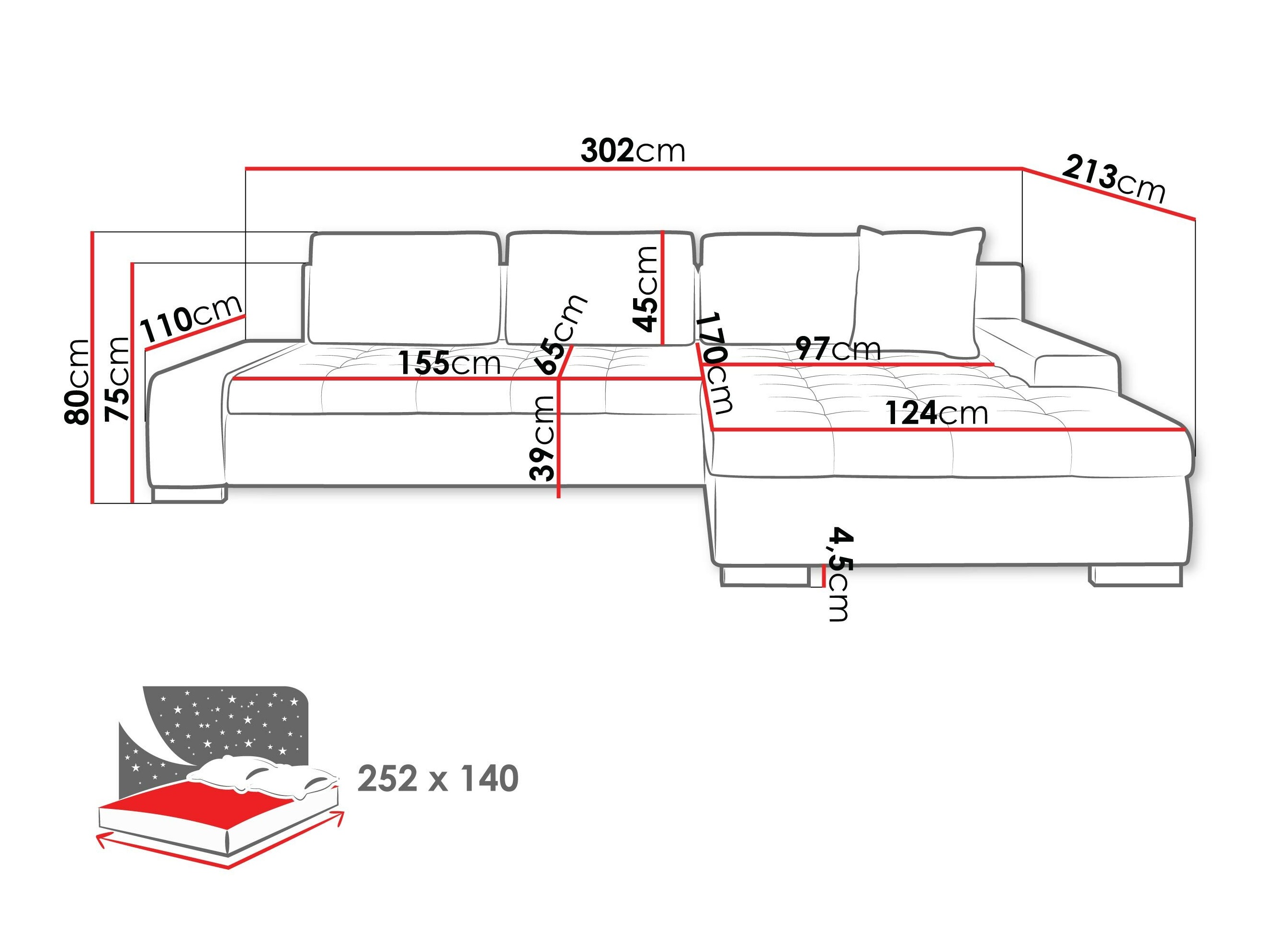 Γωνιακός Καναπές Comfivo Nitor II (Soft 011 + Lawa 06)