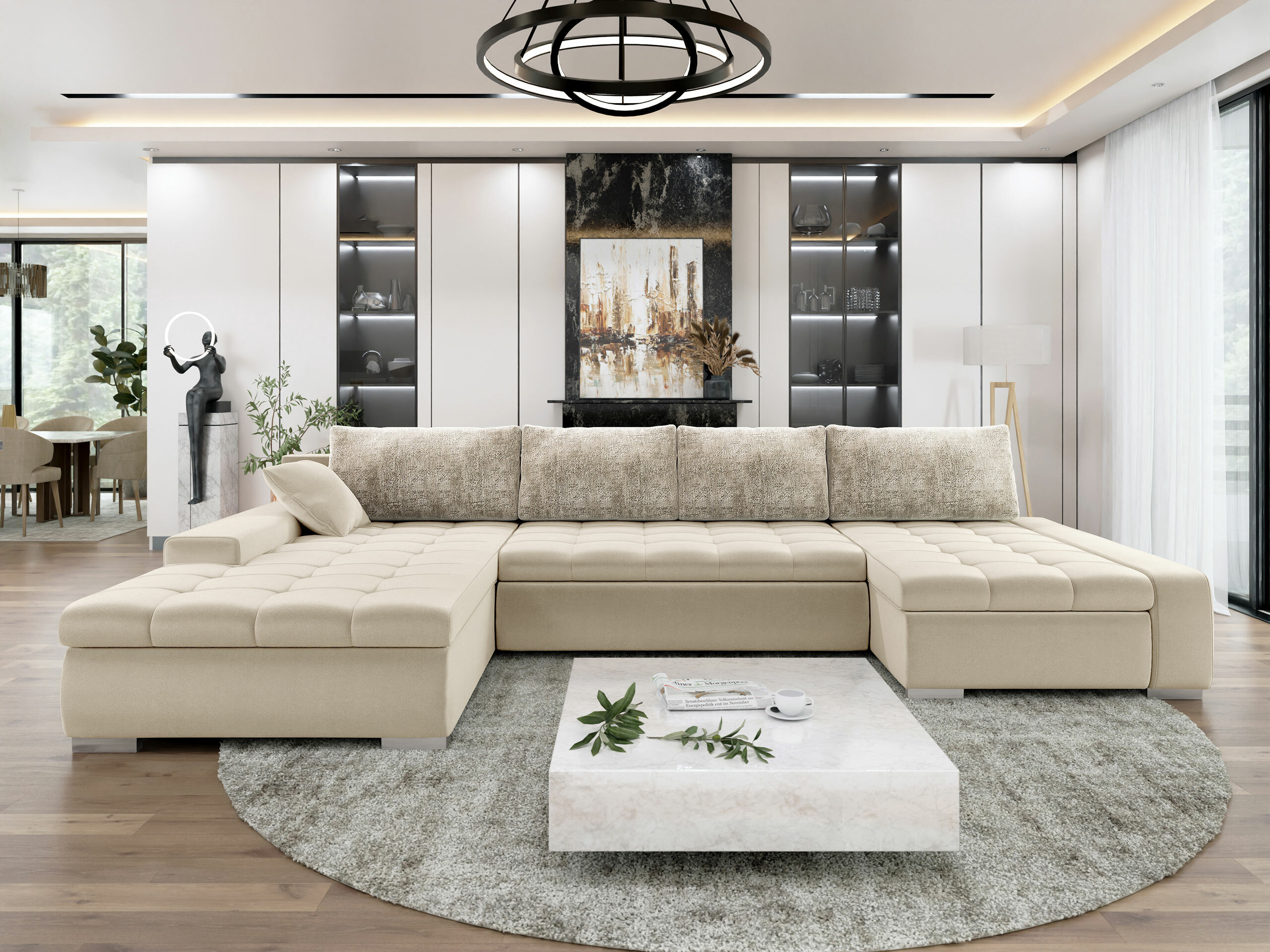 Γωνιακός Καναπές Comfivo Oliva I (Venus Velvet 2927 + Miu 2041 + Venus Velvet 2927)
