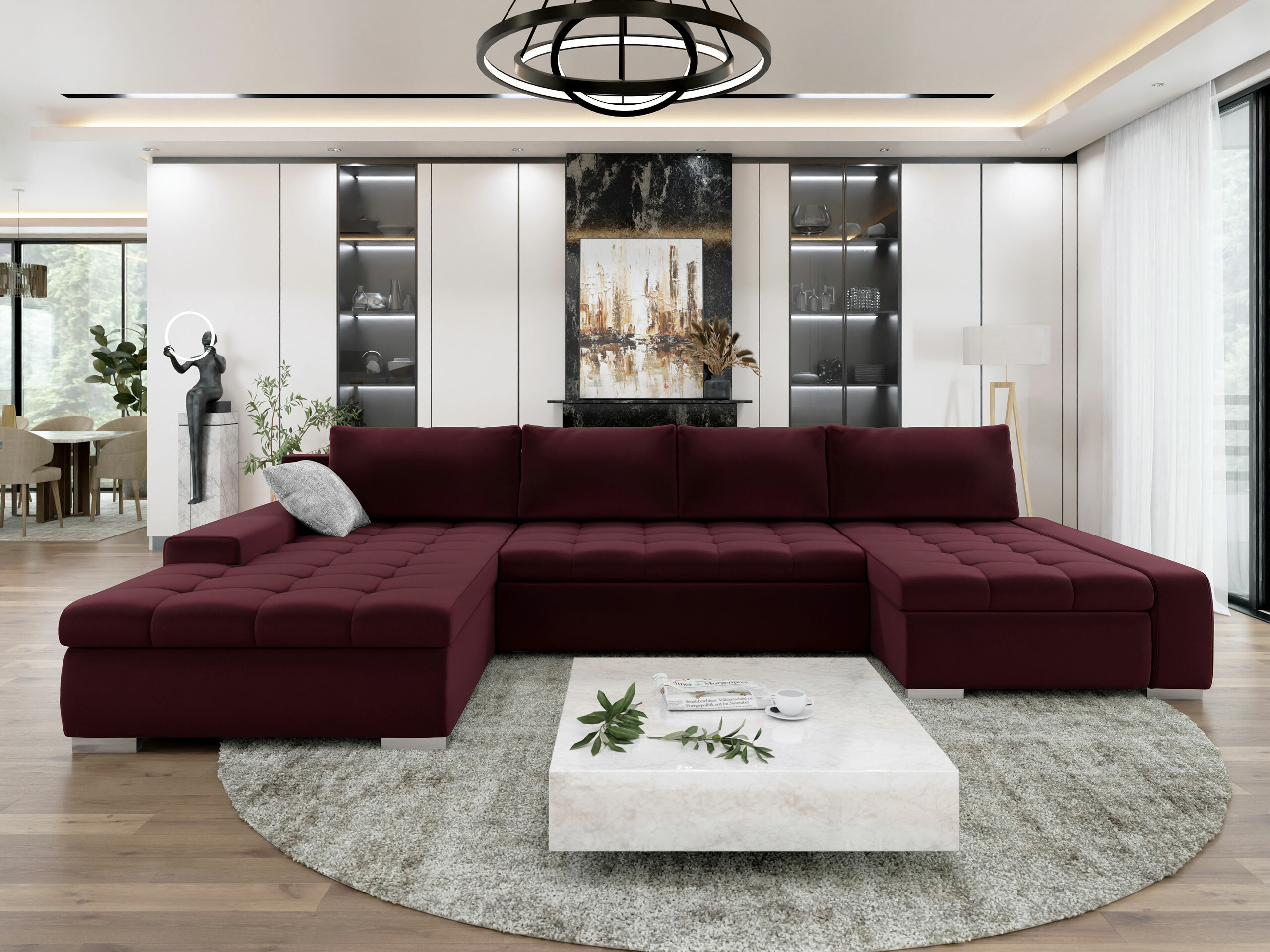 Γωνιακός Καναπές Comfivo Oliva I (Venus Velvet 2932 + Miu 2059)