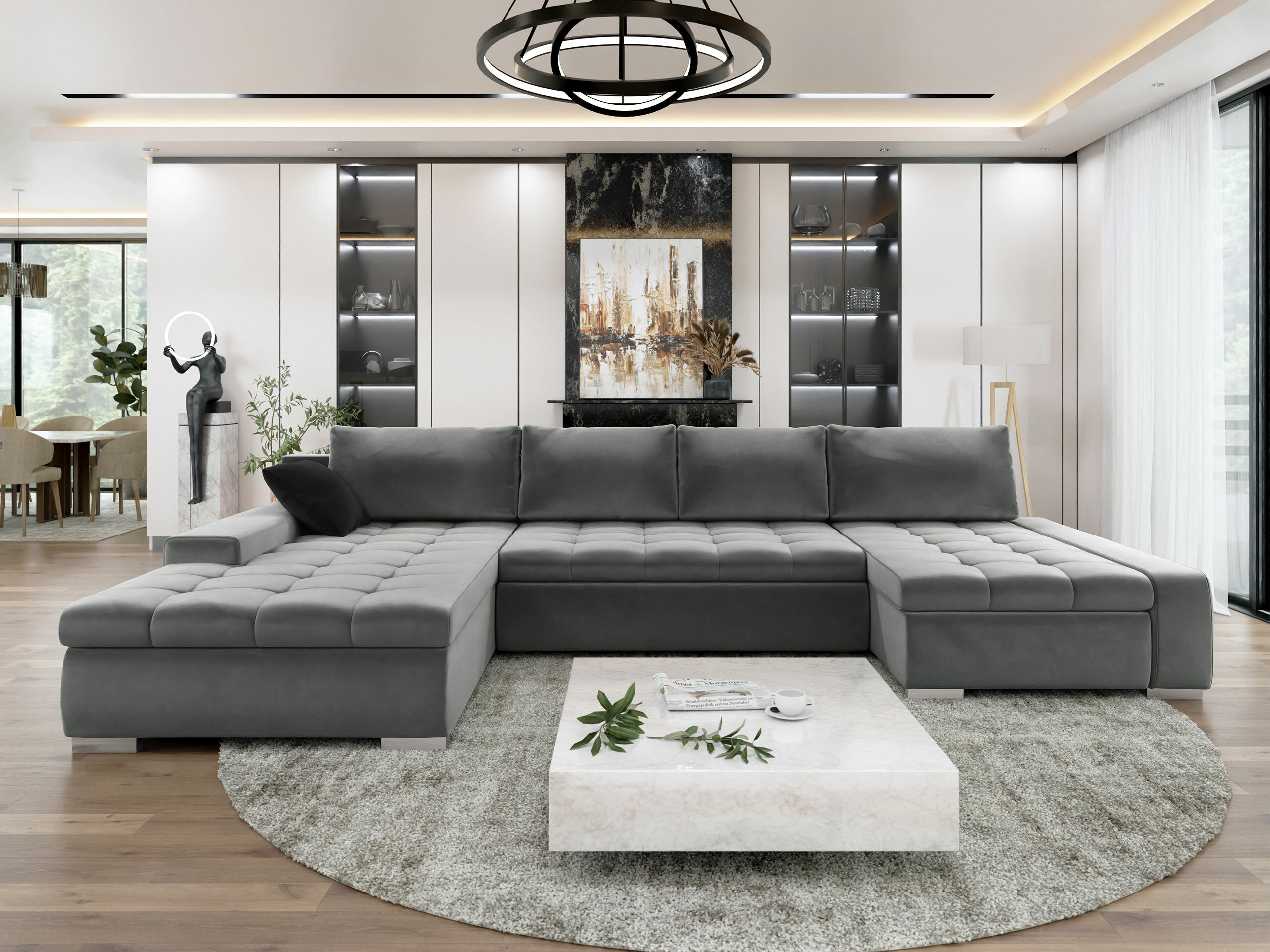 Γωνιακός Καναπές Comfivo Oliva (Magic Velvet 2217 + Magic Velvet 2219)