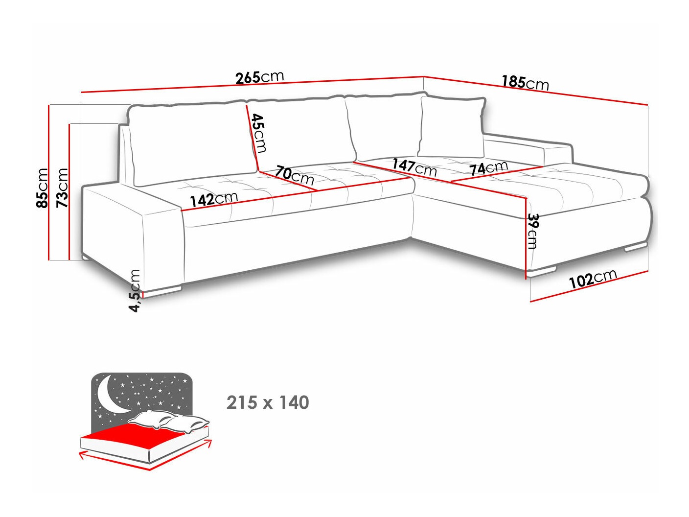 Γωνιακός Καναπές Comfivo Nitor I (Lux 05 + Lux 06)