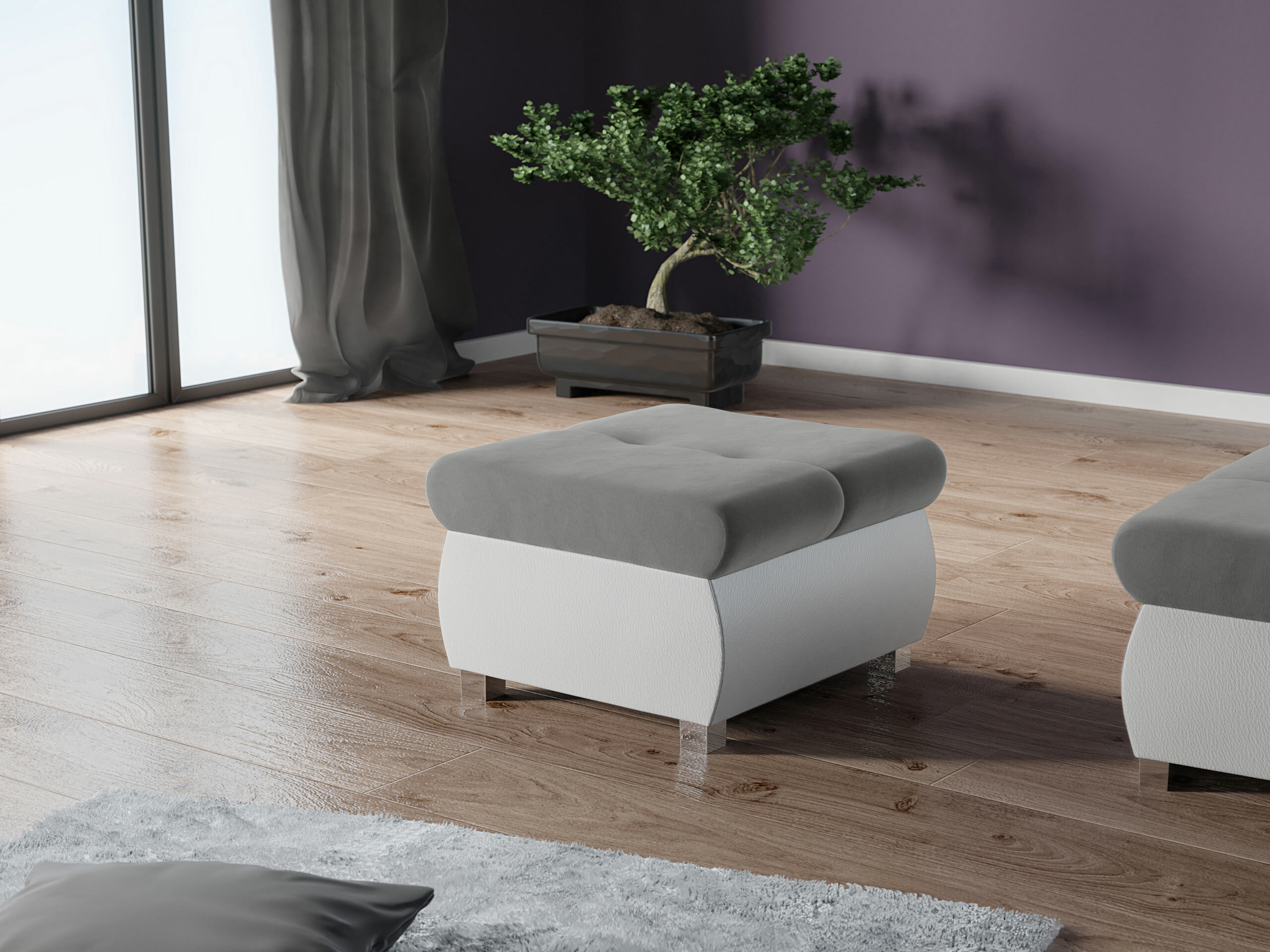Σκαμπό σαλονιού Comfivo Nitor (Soft 017 + Magic Velvet 2217)