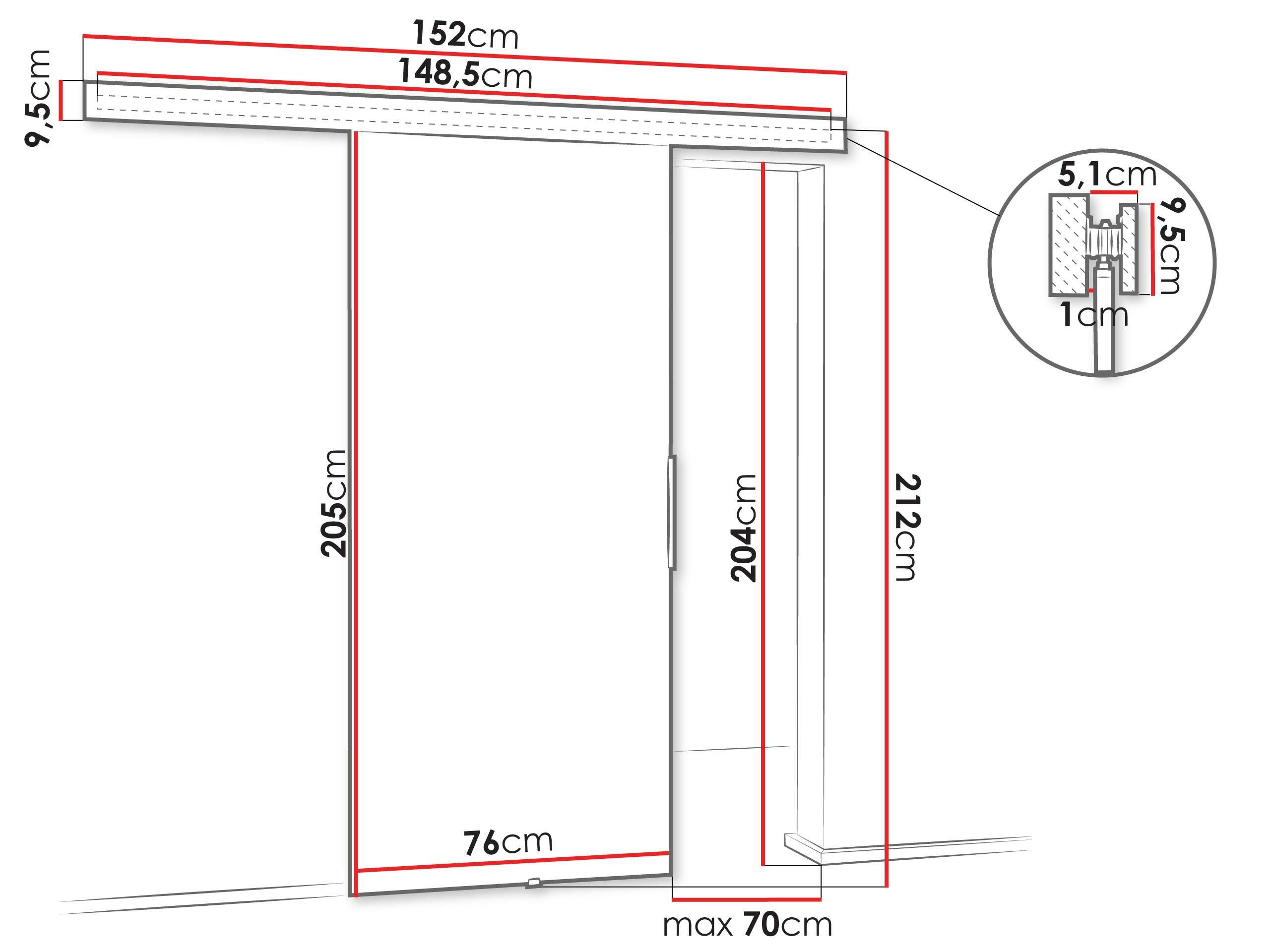Συρόμενες πόρτες Dover 217 (Άσπρο)
