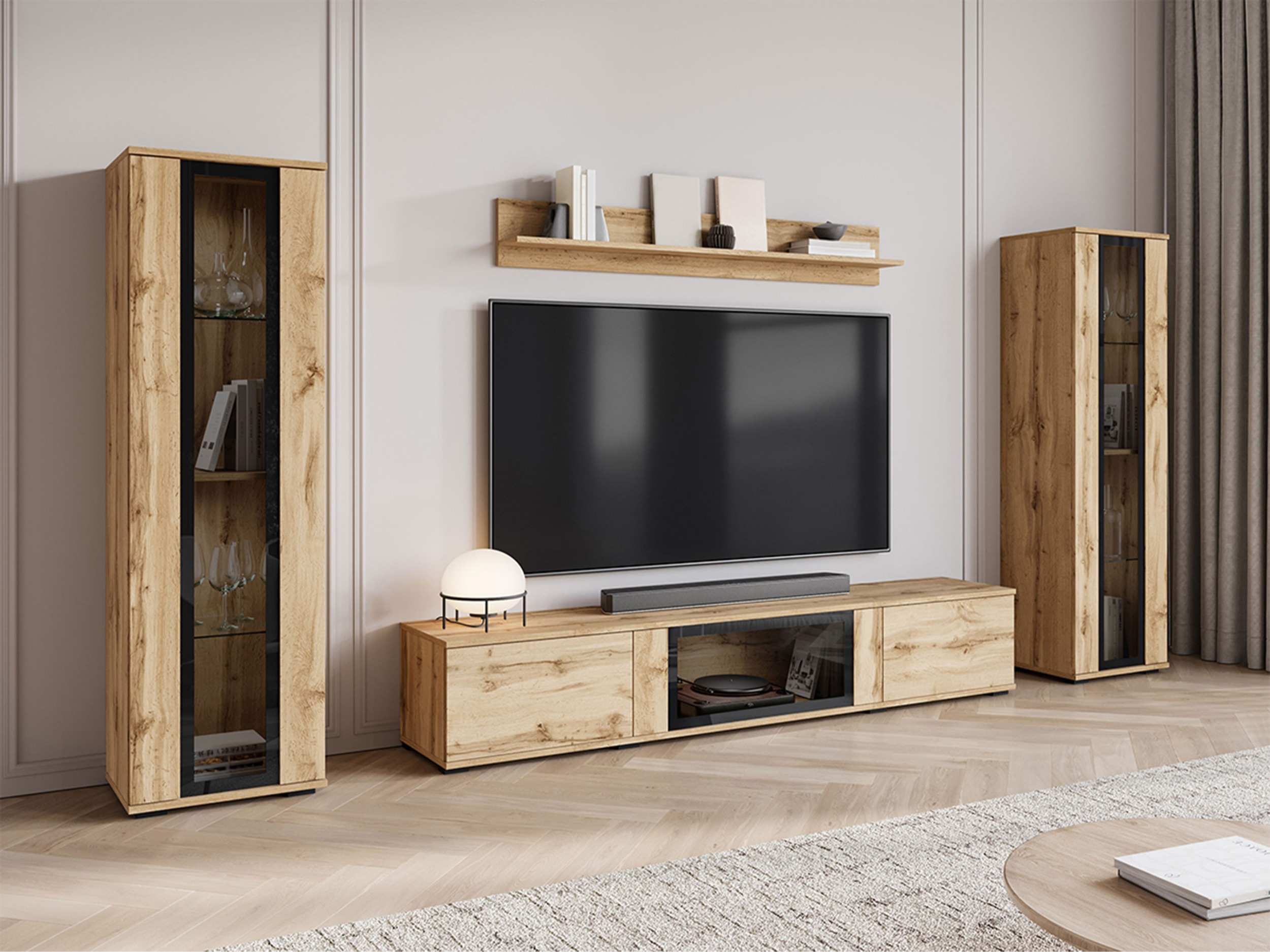 Σετ επίπλων σαλονιού Torcame 103 (Δρυς wotan)