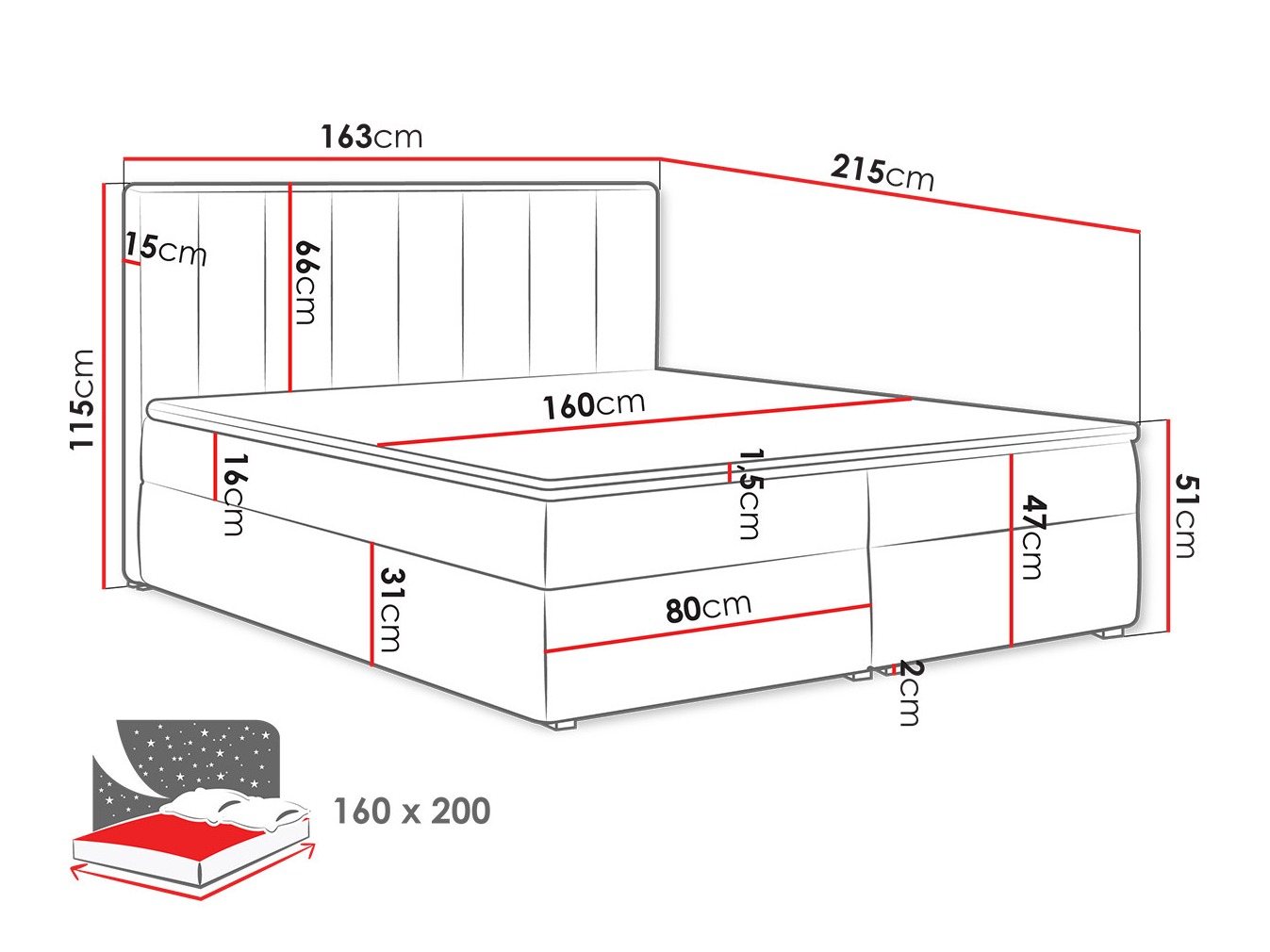 Κρεβάτι continental Pomona 116 (Magic βελούδινο 2225)