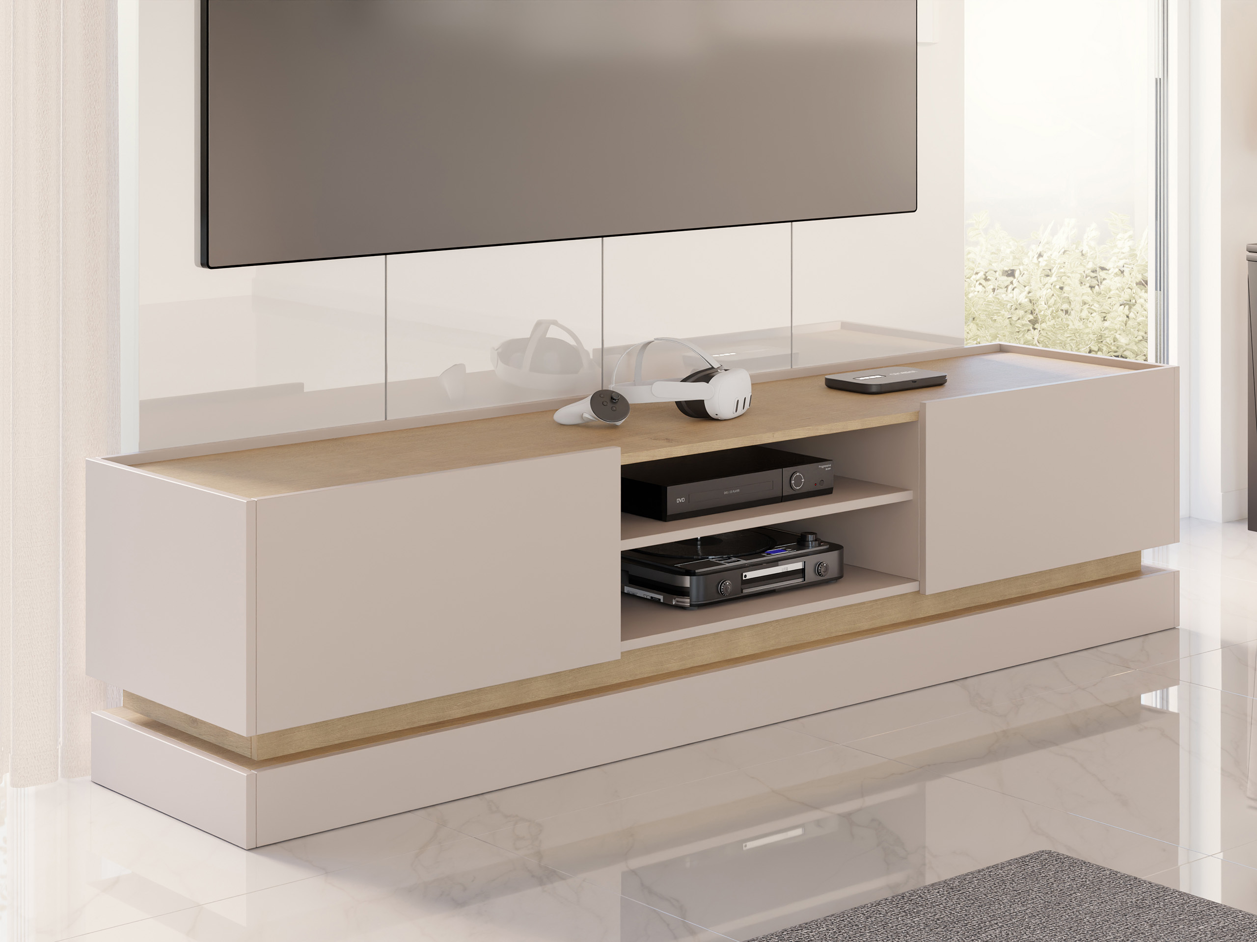 Έπιπλο τηλεόρασης Comfivo Tilia (Κασμίρι + Δρυς)