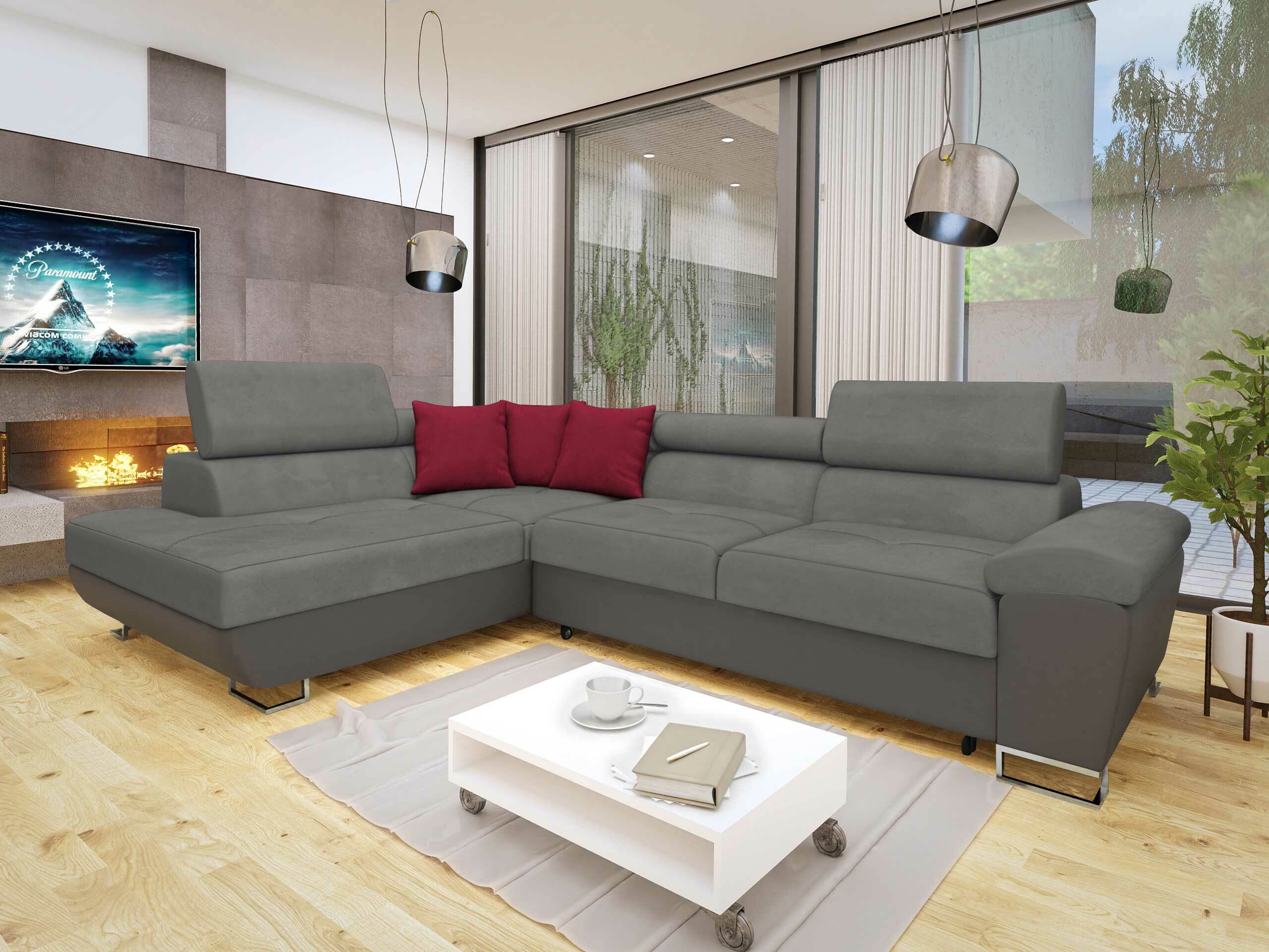 Γωνιακός Καναπές Comfivo Ruta II (Soft 029 + Uttario Velvet 2971 + Kronos 02)