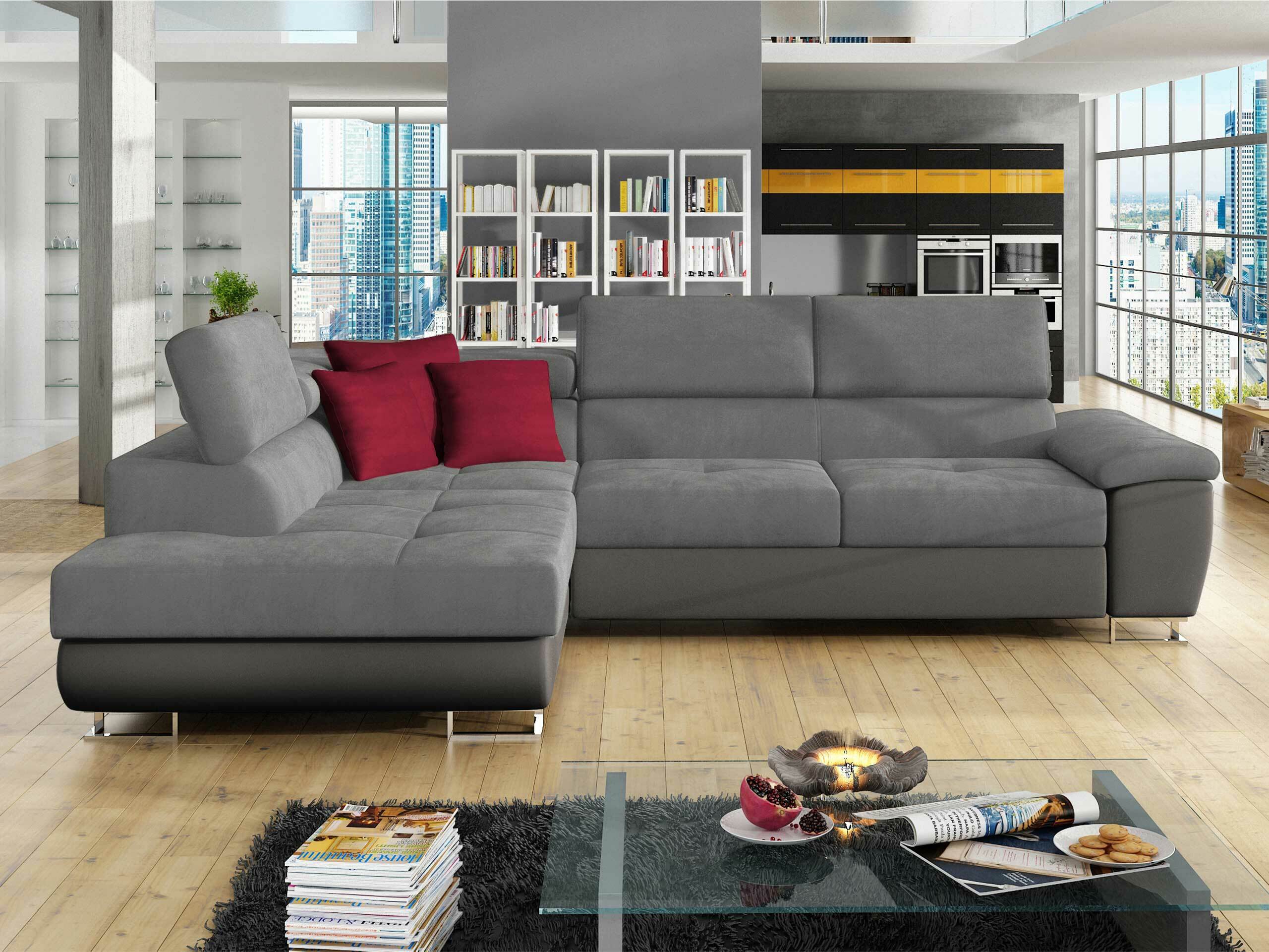 Γωνιακός Καναπές Comfivo Ruta II (Soft 029 + Uttario Velvet 2971 + Kronos 02)