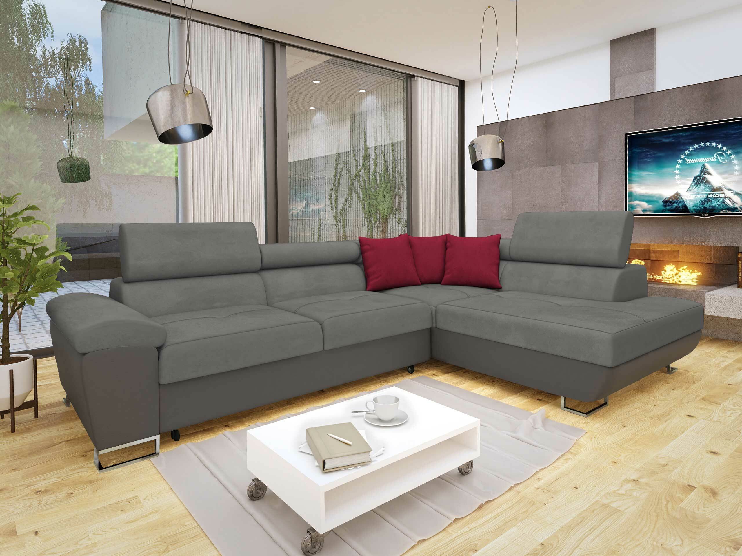 Γωνιακός Καναπές Comfivo Ruta II (Soft 029 + Uttario Velvet 2971 + Kronos 02)