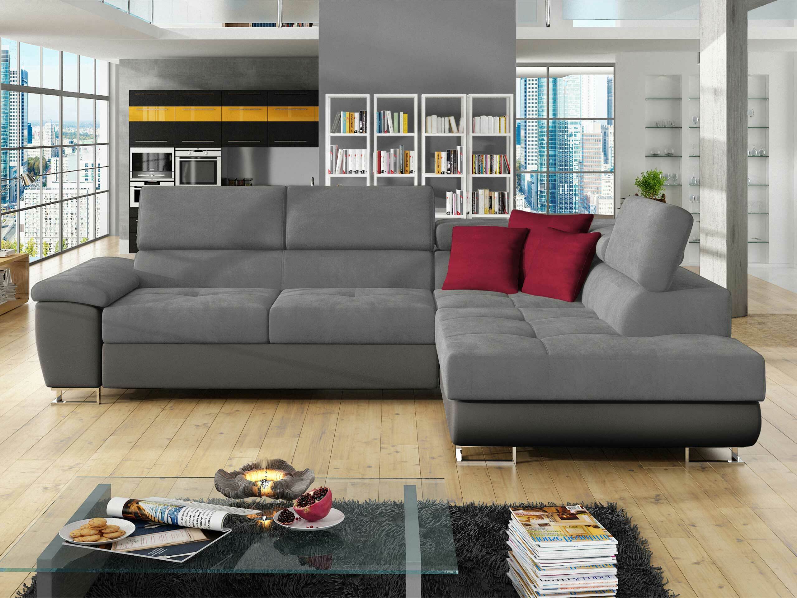 Γωνιακός Καναπές Comfivo Ruta II (Soft 029 + Uttario Velvet 2971 + Kronos 02)