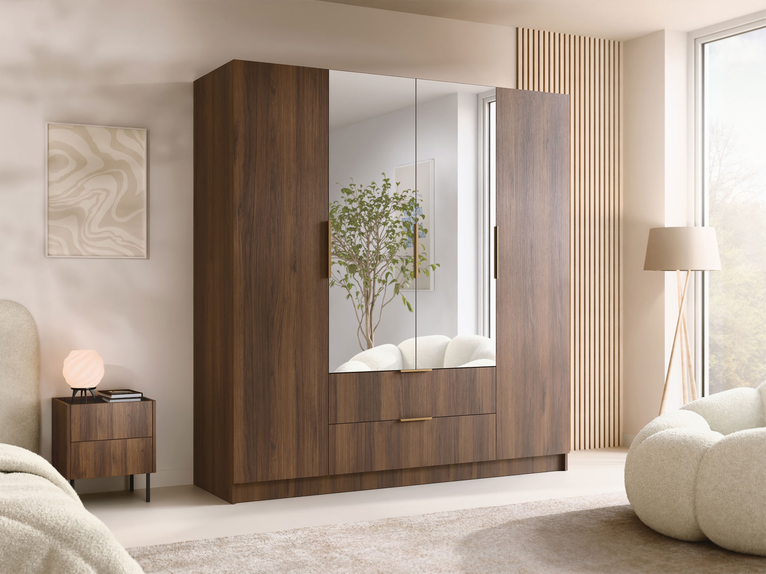 Ντουλάπα Closico Cadron II (Καρυδί)