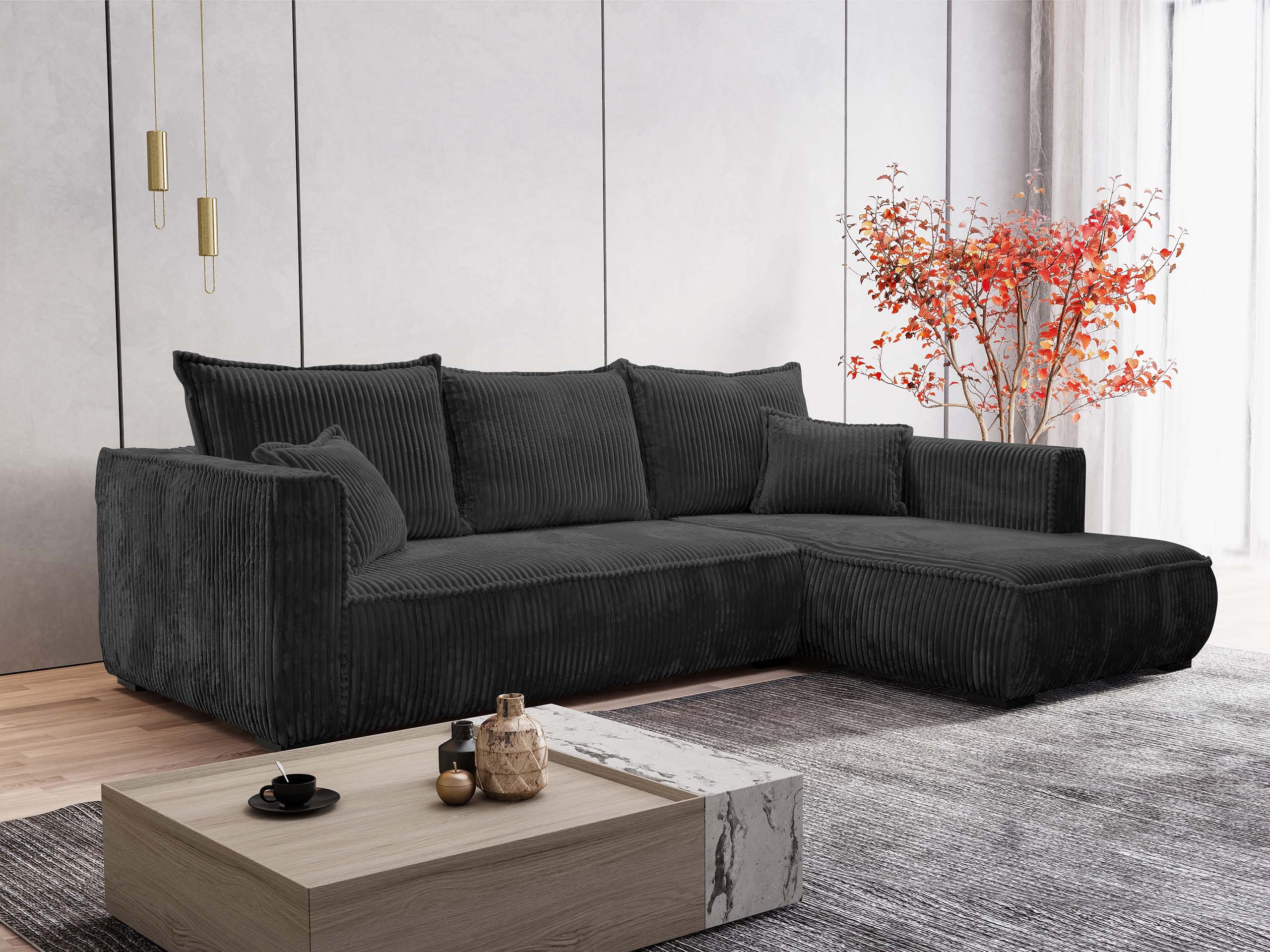Γωνιακός Καναπές TrendyNest Circas (Tilia 100)