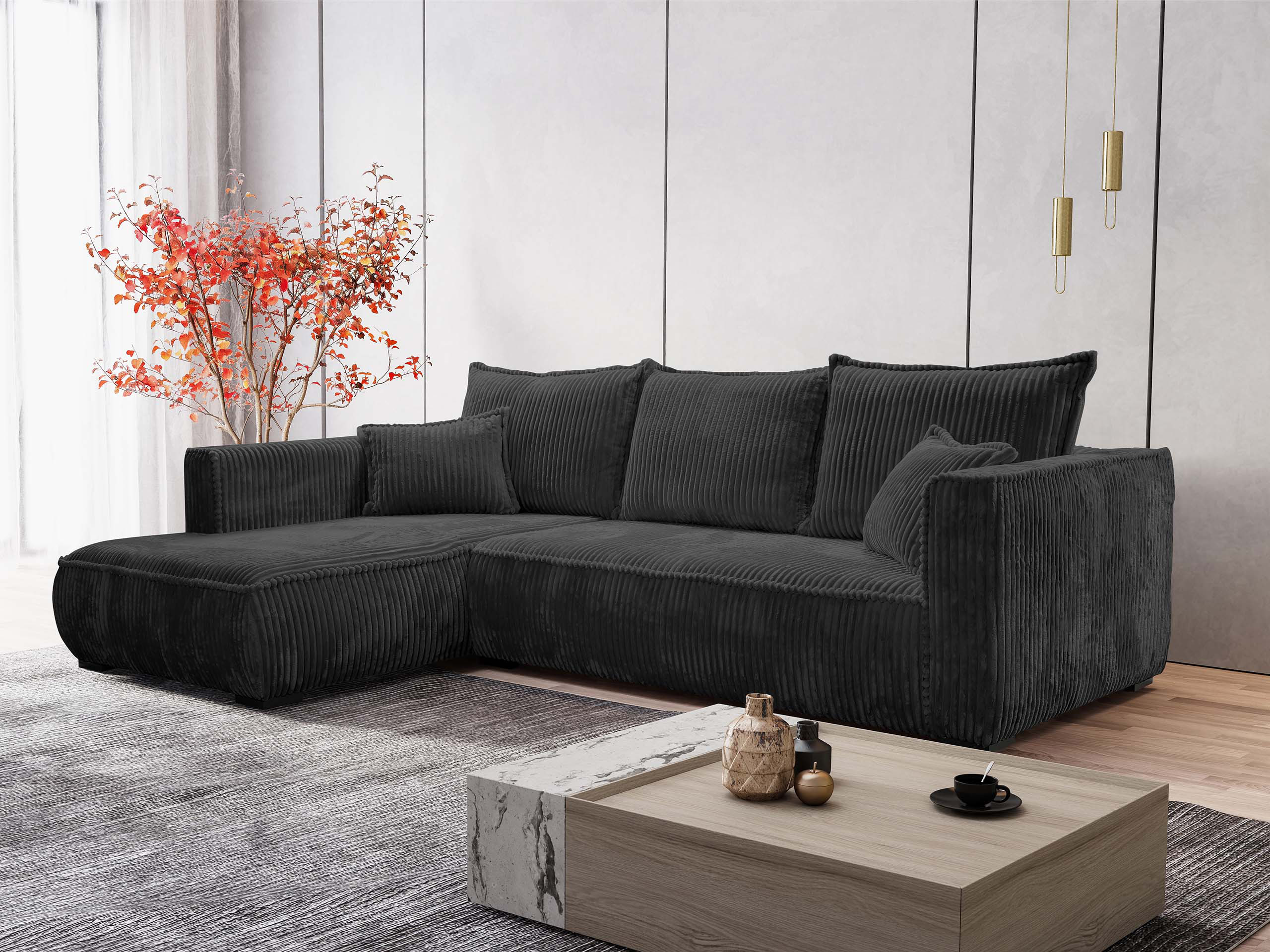 Γωνιακός Καναπές TrendyNest Circas (Tilia 100)
