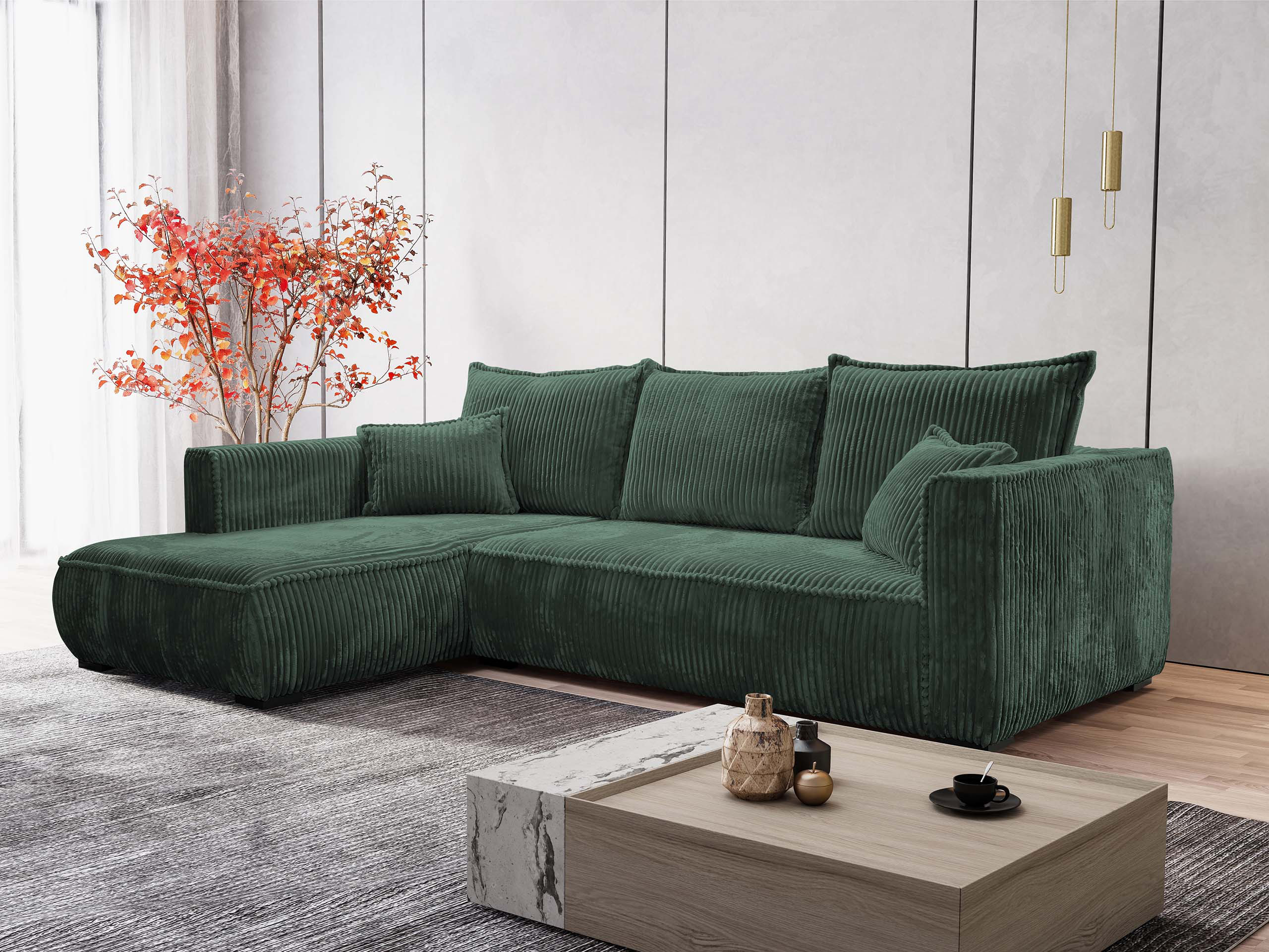 Γωνιακός Καναπές TrendyNest Circas (Tilia 39)