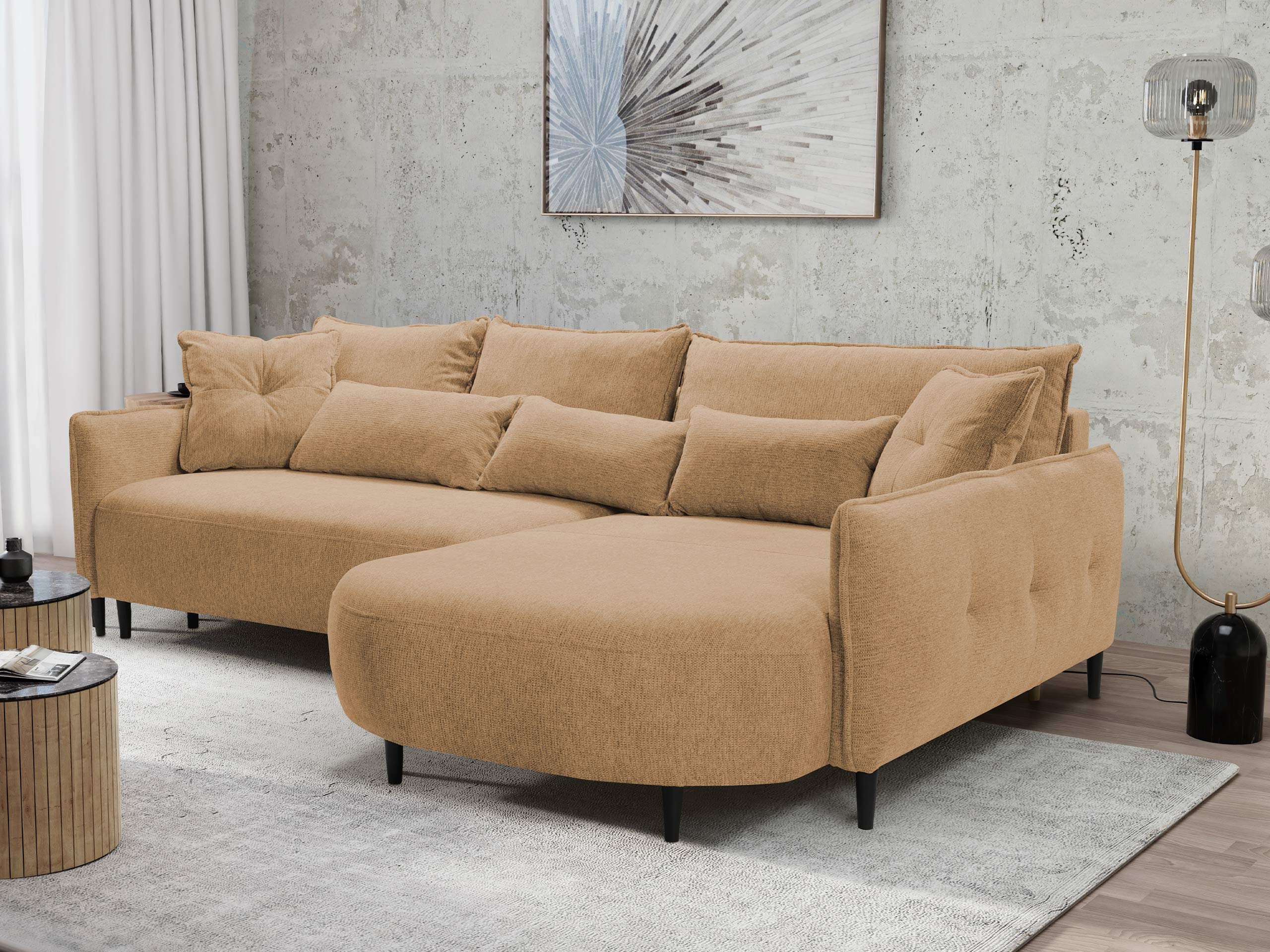 Γωνιακός Καναπές TrendyNest Prunal (Glow 07)