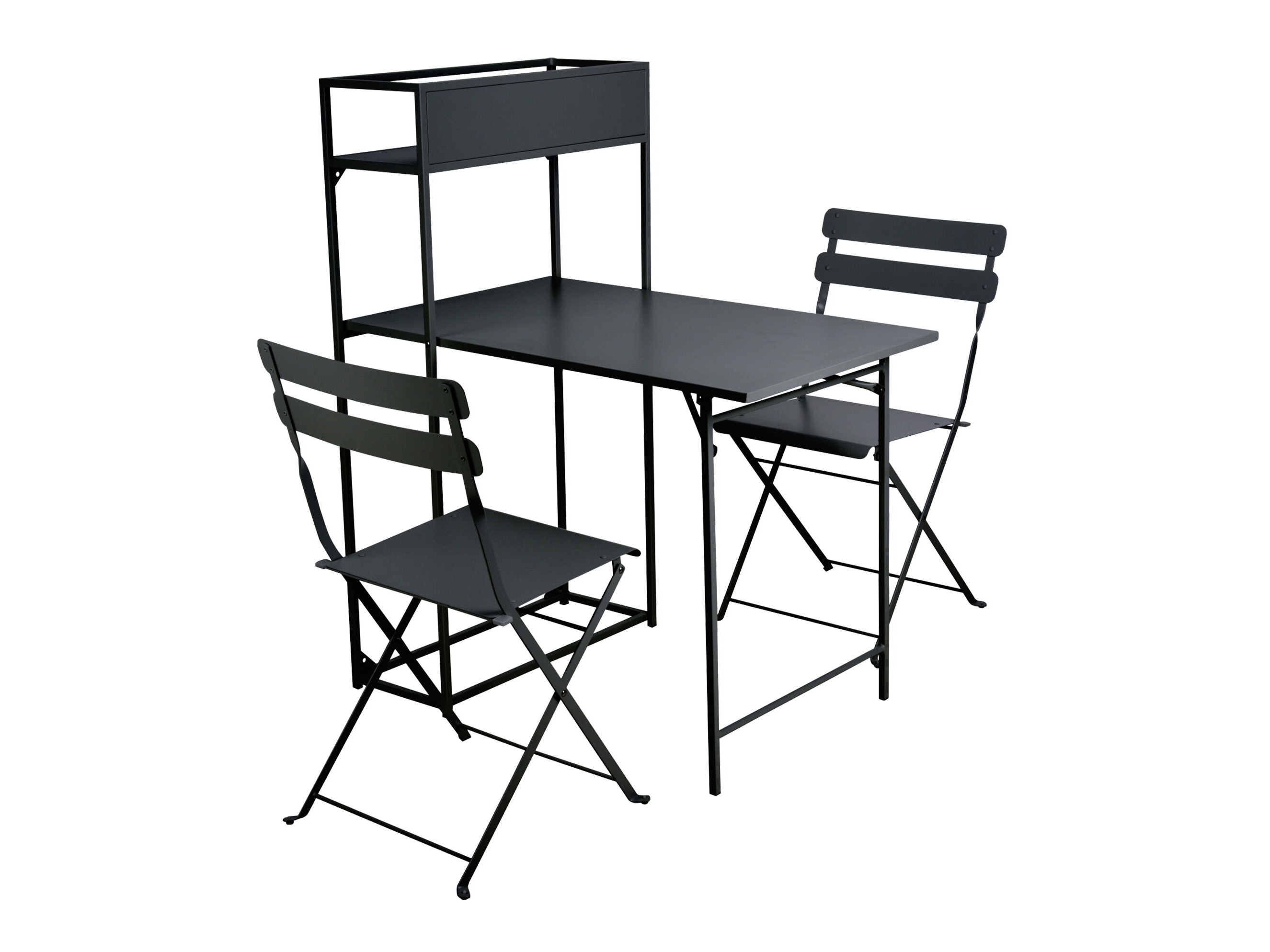 Σετ επίπλων μπαλκονιού Lenitus (Μαύρο)