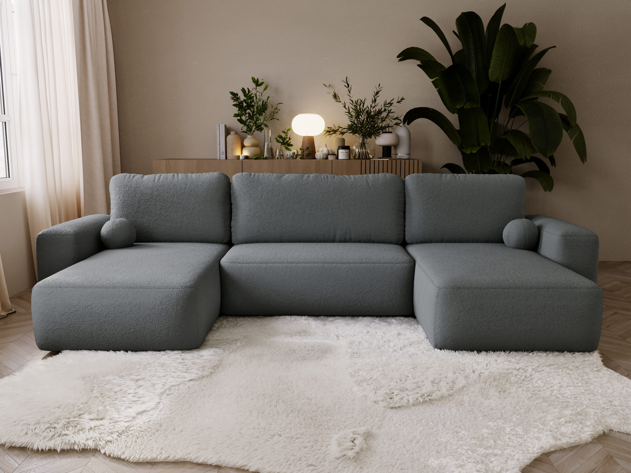 Γωνιακός Καναπές TrendyNest Piscor (Coral 80)