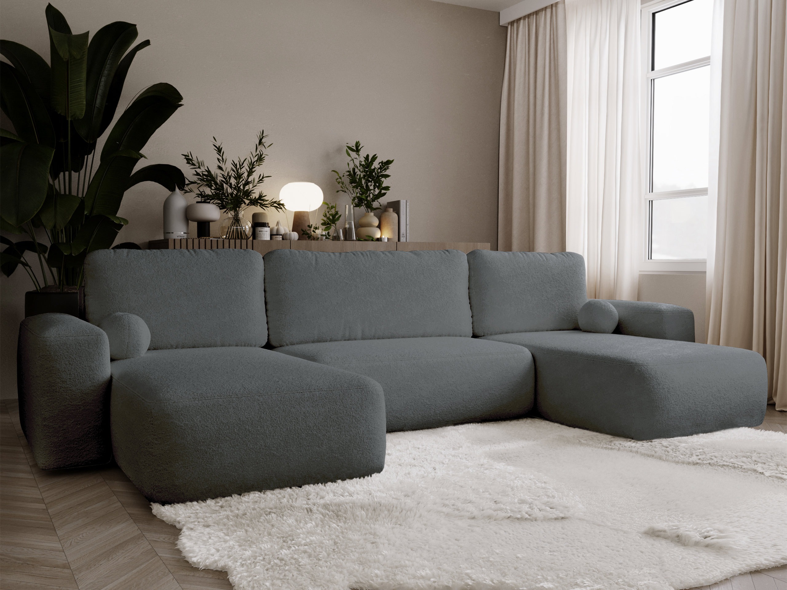 Γωνιακός Καναπές TrendyNest Piscor (Coral 80)
