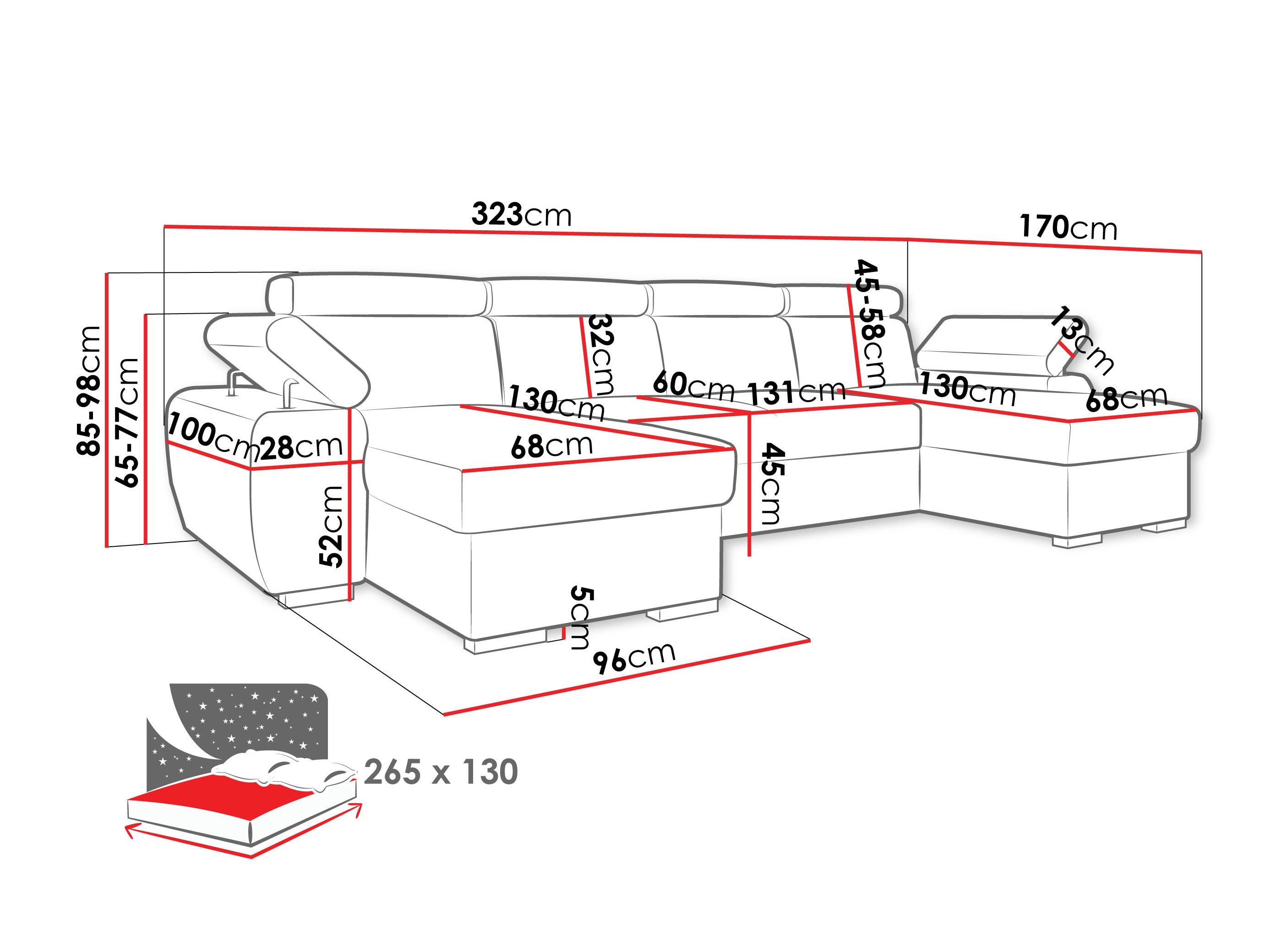 Γωνιακός Καναπές Columbus 253 (Lumo 40)