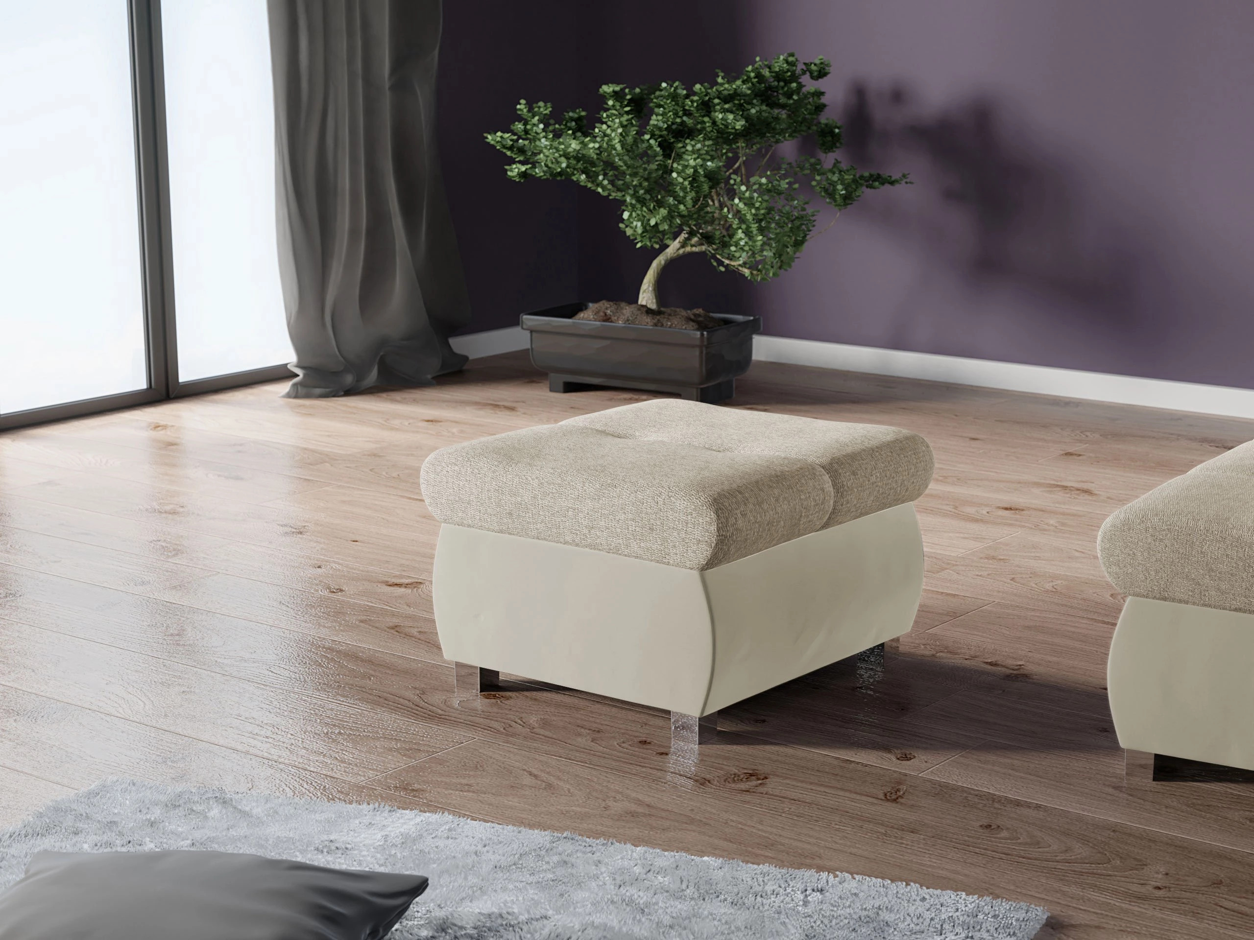 Σκαμπό σαλονιού Comfivo Nitor (Magic Velvet 2201 + Matana 17)