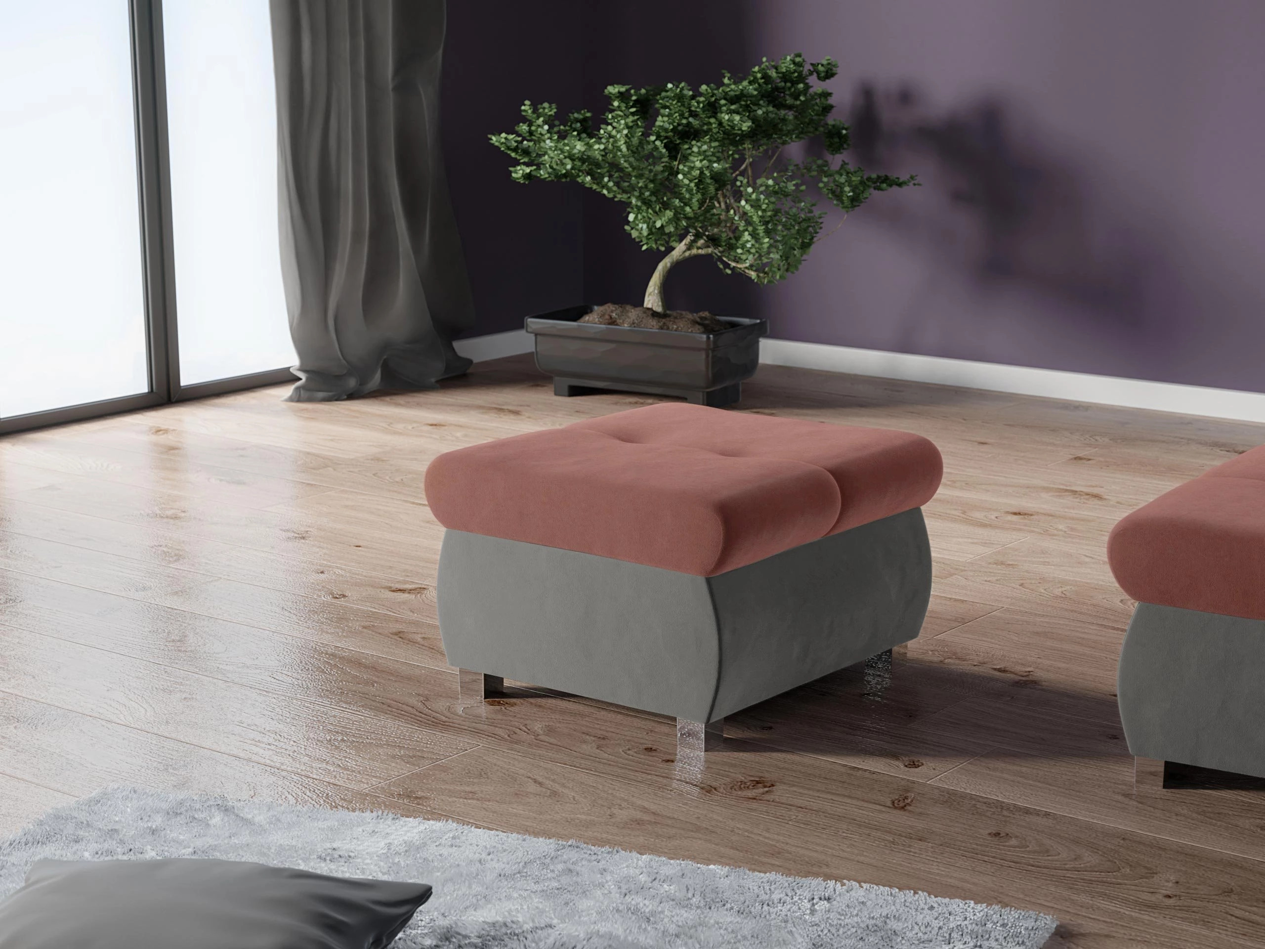 Σκαμπό σαλονιού Comfivo Nitor (Magic Velvet 2217 + Magic Velvet 2258)